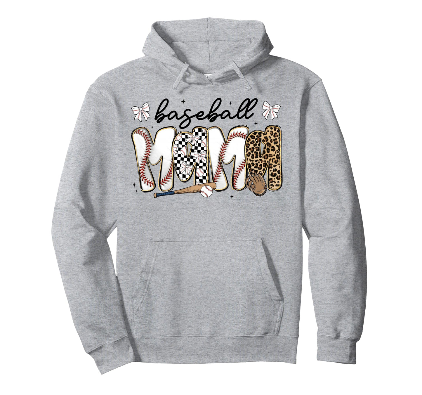 Preppy Baseball Mama Coquette Bow Game Hoodie - Fun Novelty Design Unisex - T-Shirt, Sweatshirt, Hoodie