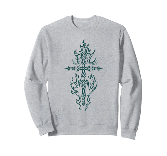 Alt Gothic Cross Y2K Trad Mall Goth Sweatshirt - Aesthetic Graphic Unisex - T-Shirt, Sweatshirt, Hoodie
