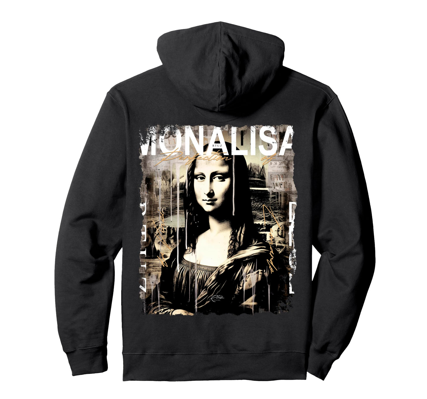 Mona Lisa Art Y2K Back Streetwear Hoodie - Fun Novelty Design Unisex - T-Shirt, Sweatshirt, Hoodie