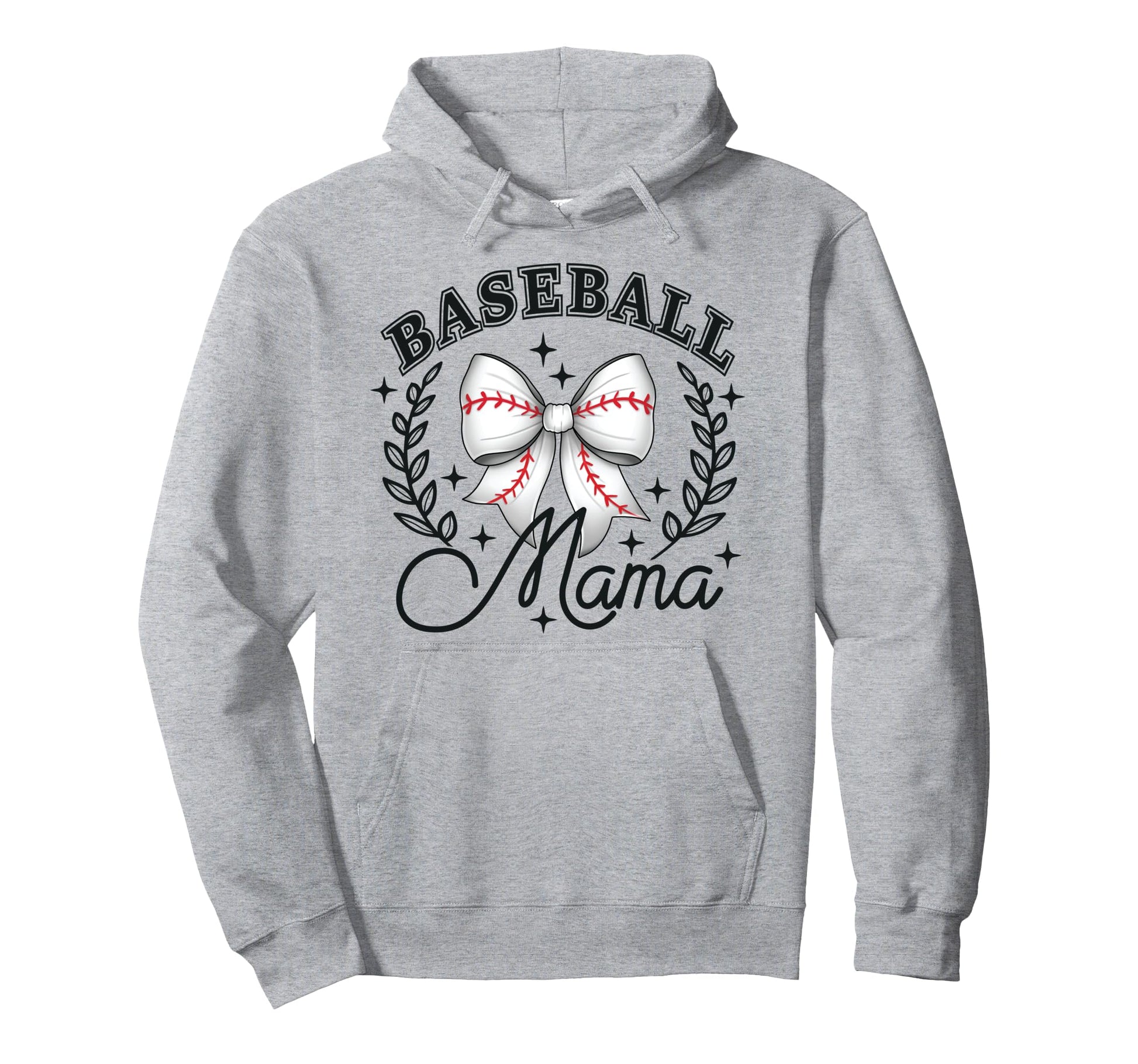 Baseball Mama Coquette Bow Game Hoodie - Minimalist Print for Adults - T-Shirt, Sweatshirt, Hoodie