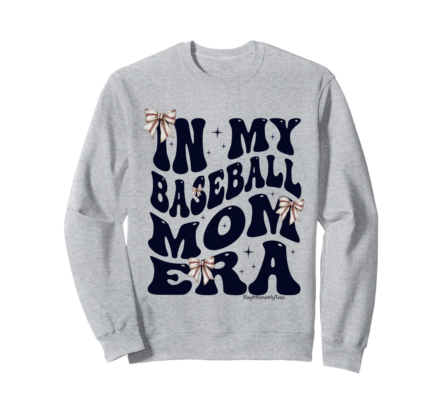 Coquette Baseball Bow Sweatshirt - Casual Everyday Wear for Adults - T-Shirt, Sweatshirt, Hoodie