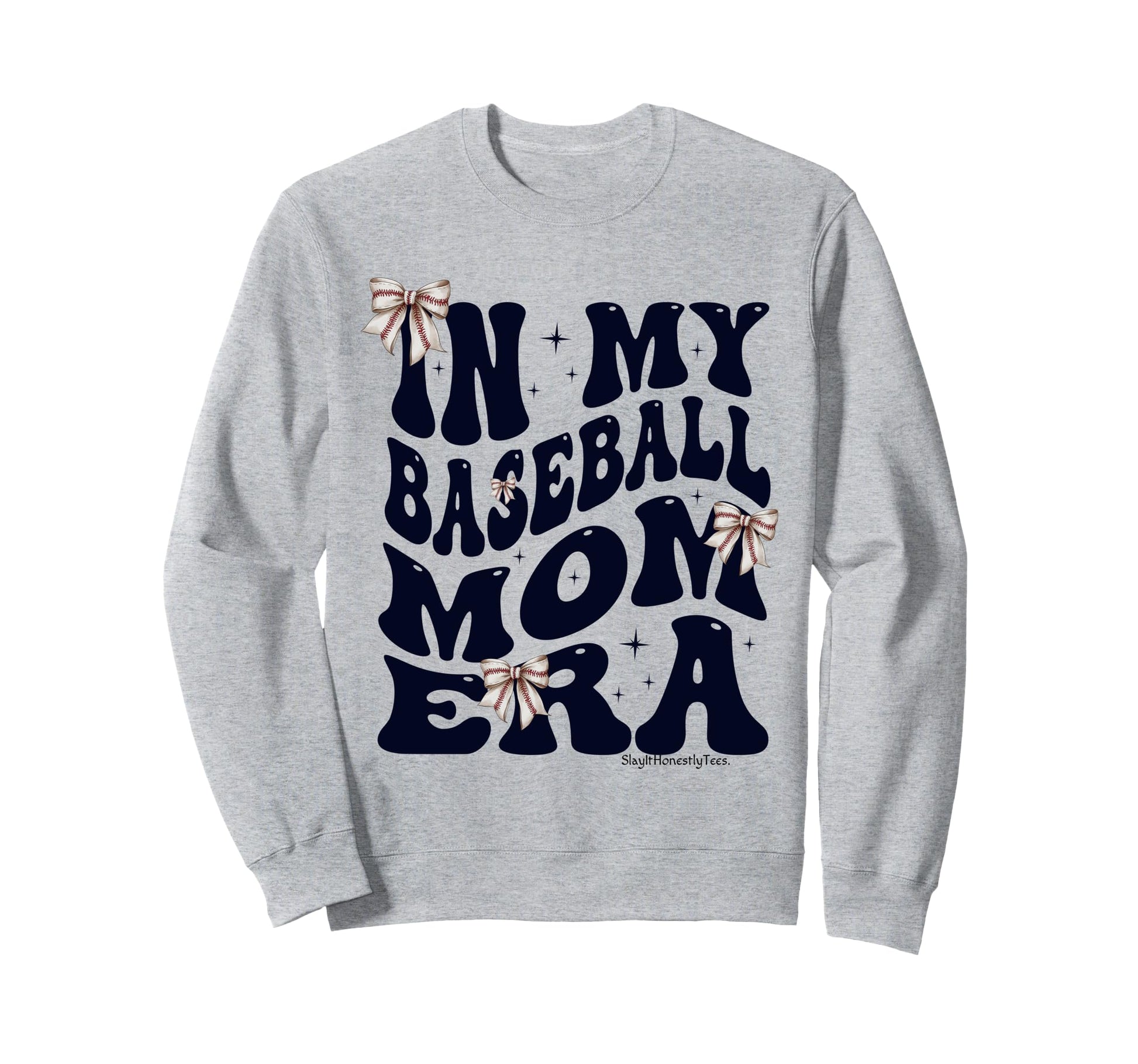 Coquette Baseball Bow Sweatshirt - Casual Everyday Wear for Adults - T-Shirt, Sweatshirt, Hoodie