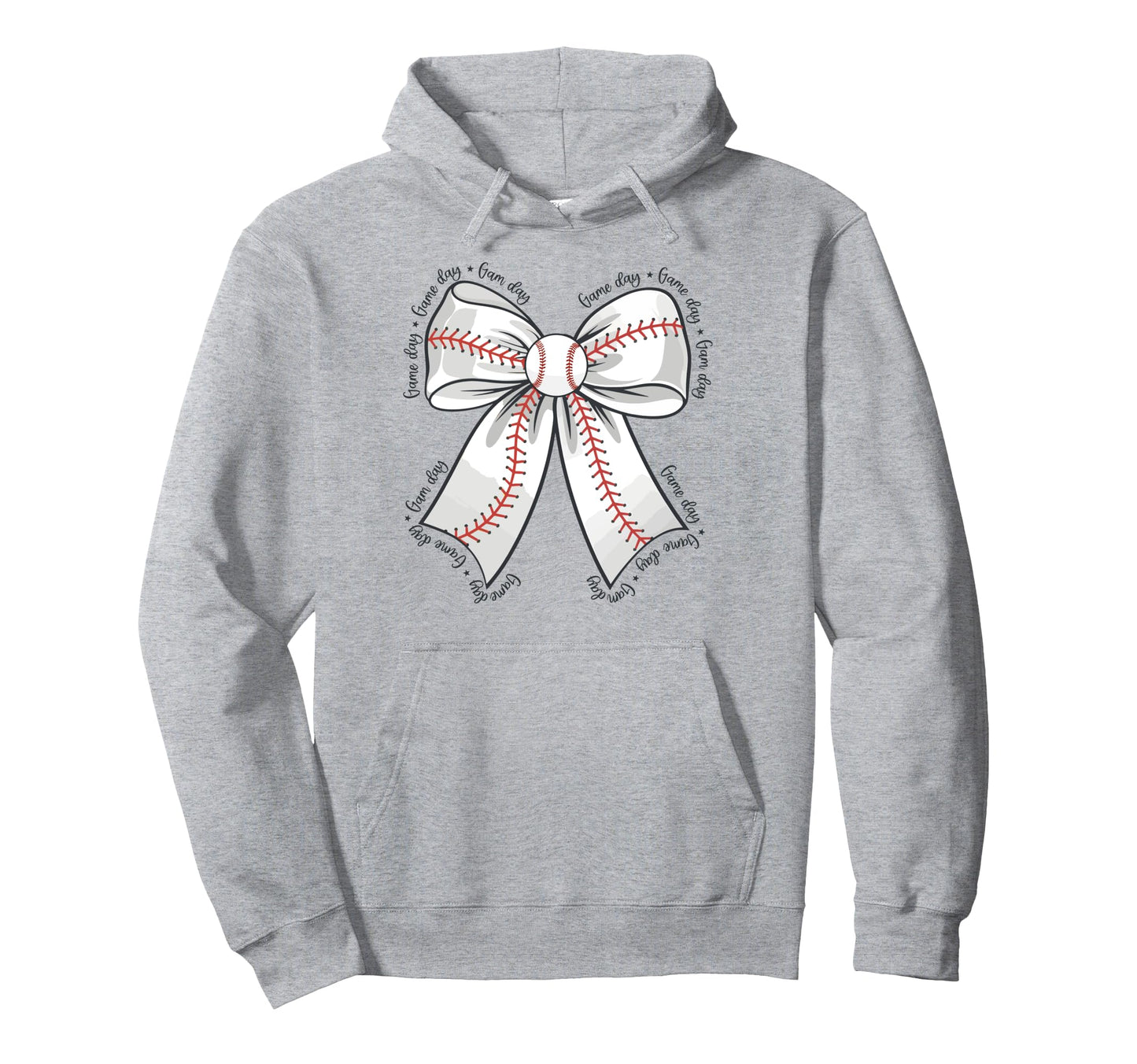 Baseball Mom Coquette Bow Baseball Hoodie - Fun Novelty Design for Adults - T-Shirt, Sweatshirt, Hoodie