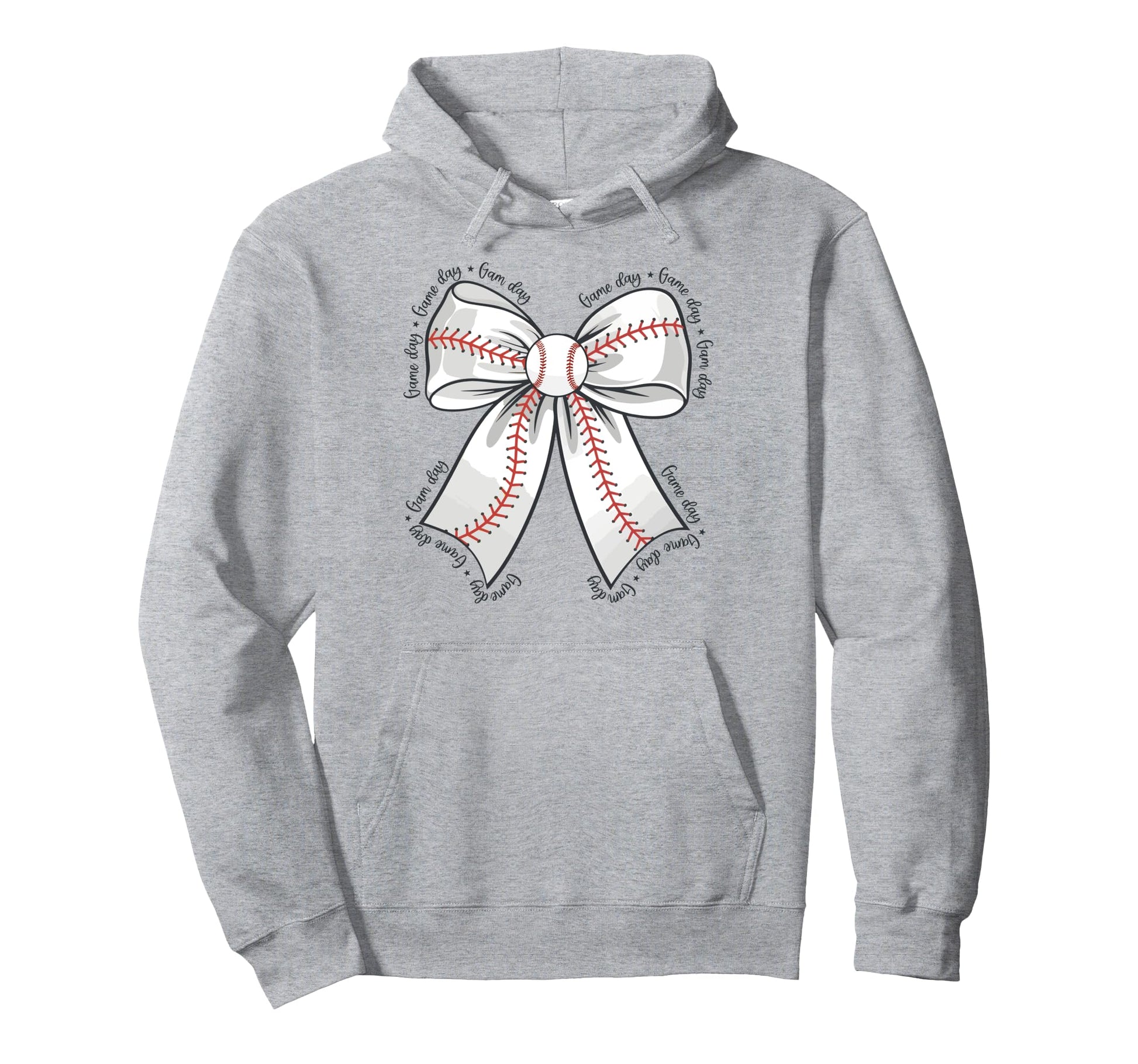 Baseball Mom Coquette Bow Baseball Hoodie - Fun Novelty Design for Adults - T-Shirt, Sweatshirt, Hoodie