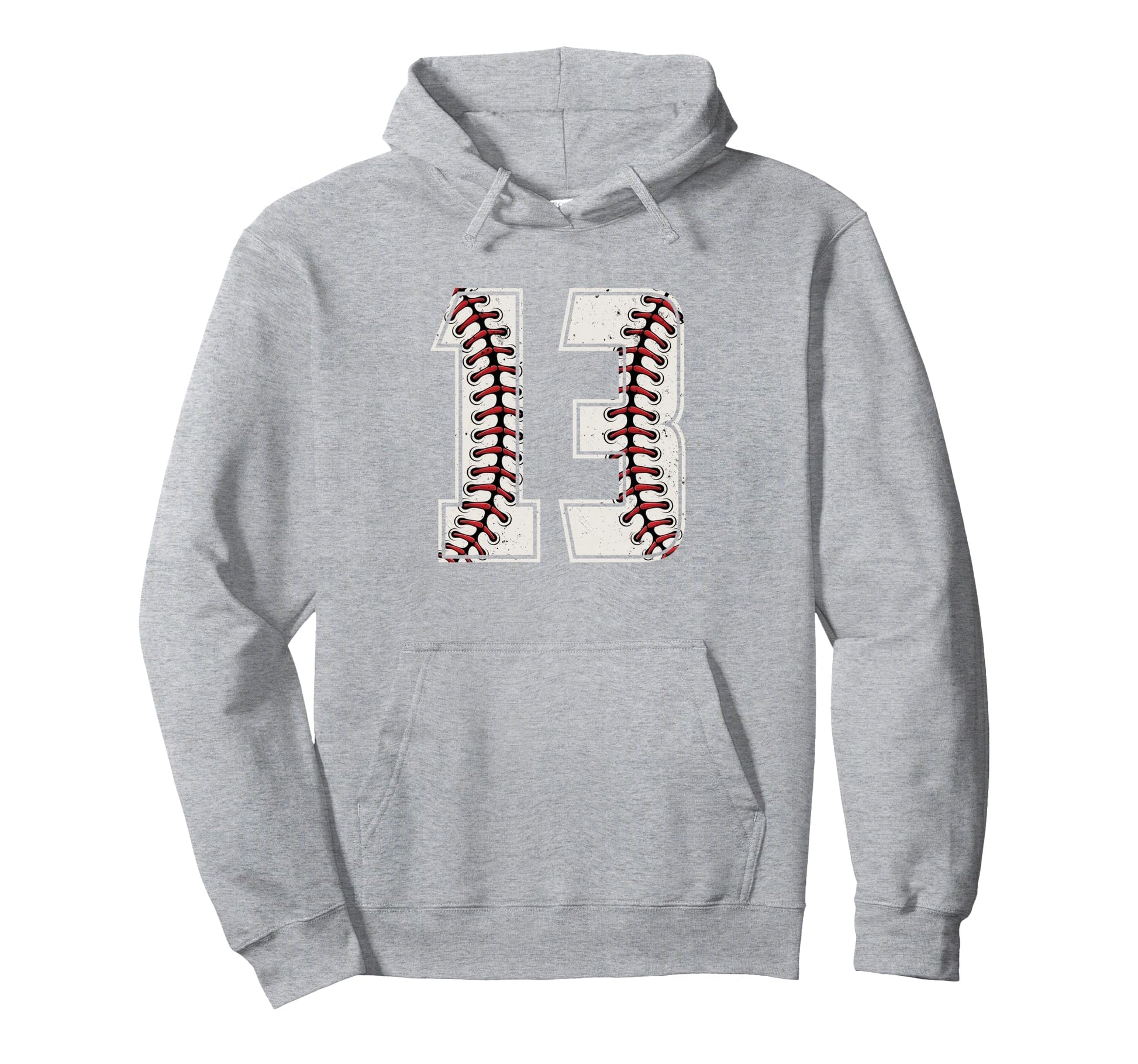 Baseball Player Number 13 Thirteen Hoodie - Casual Everyday Wear Men Women - T-Shirt, Sweatshirt, Hoodie