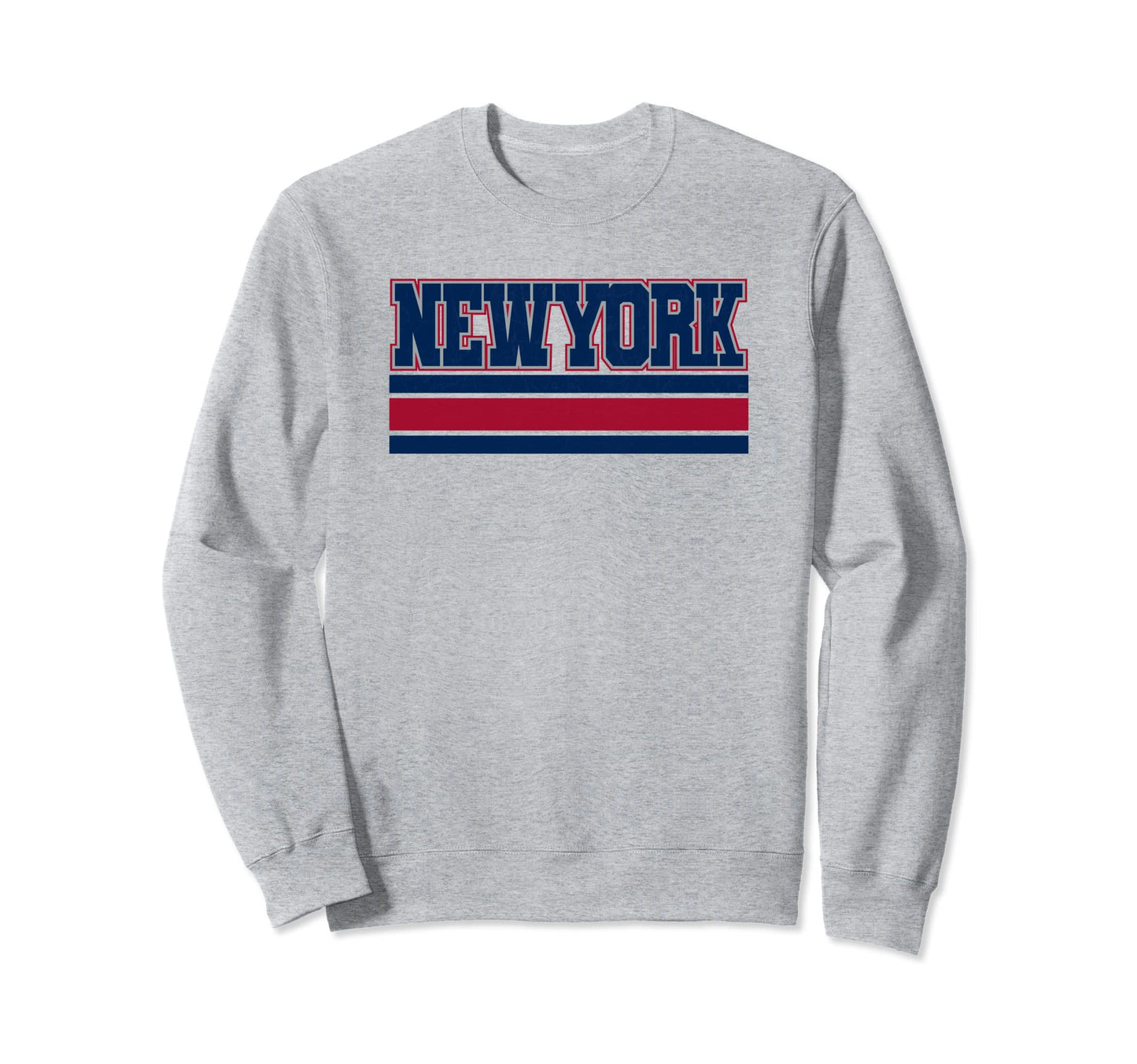 New York Red Navy Blue Ny Stripes Sweatshirt - Minimalist Print Men Women - T-Shirt, Sweatshirt, Hoodie