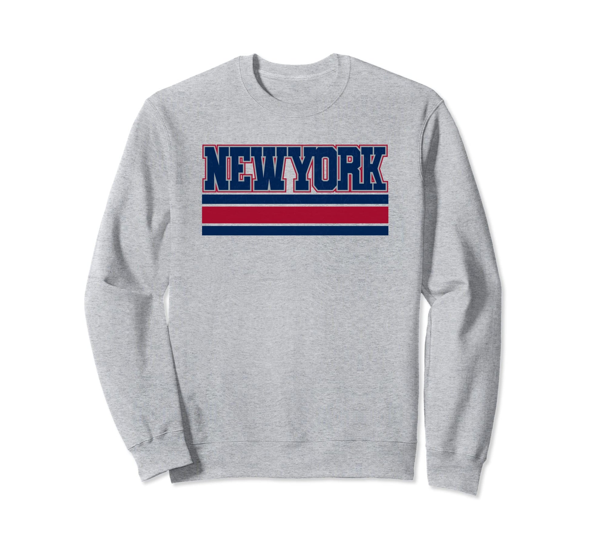 New York Red Navy Blue Ny Stripes Sweatshirt - Minimalist Print Men Women - T-Shirt, Sweatshirt, Hoodie