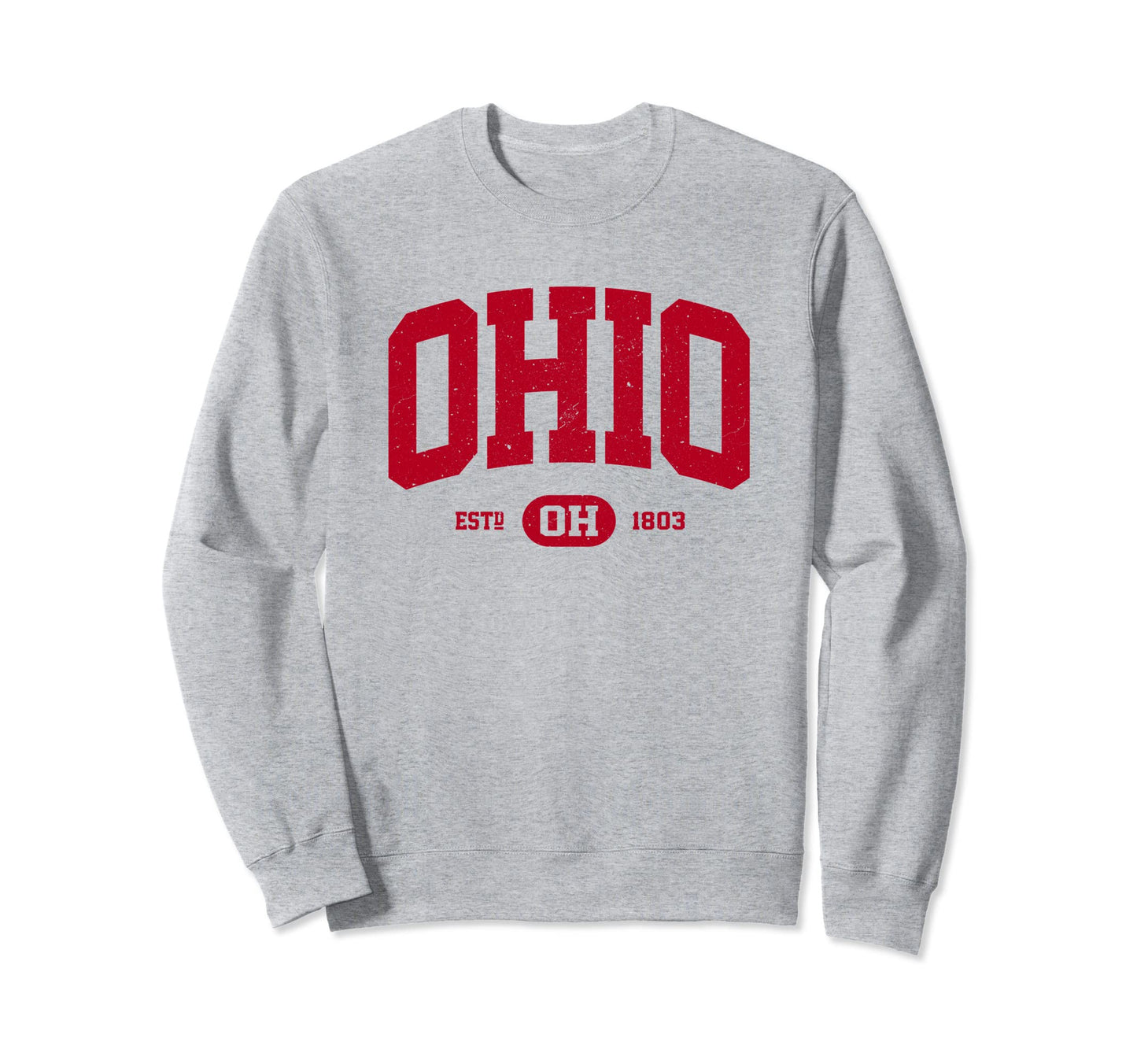 Red Oh Varsity Ohio Sweatshirt - Fun Novelty Design Men Women - T-Shirt, Sweatshirt, Hoodie
