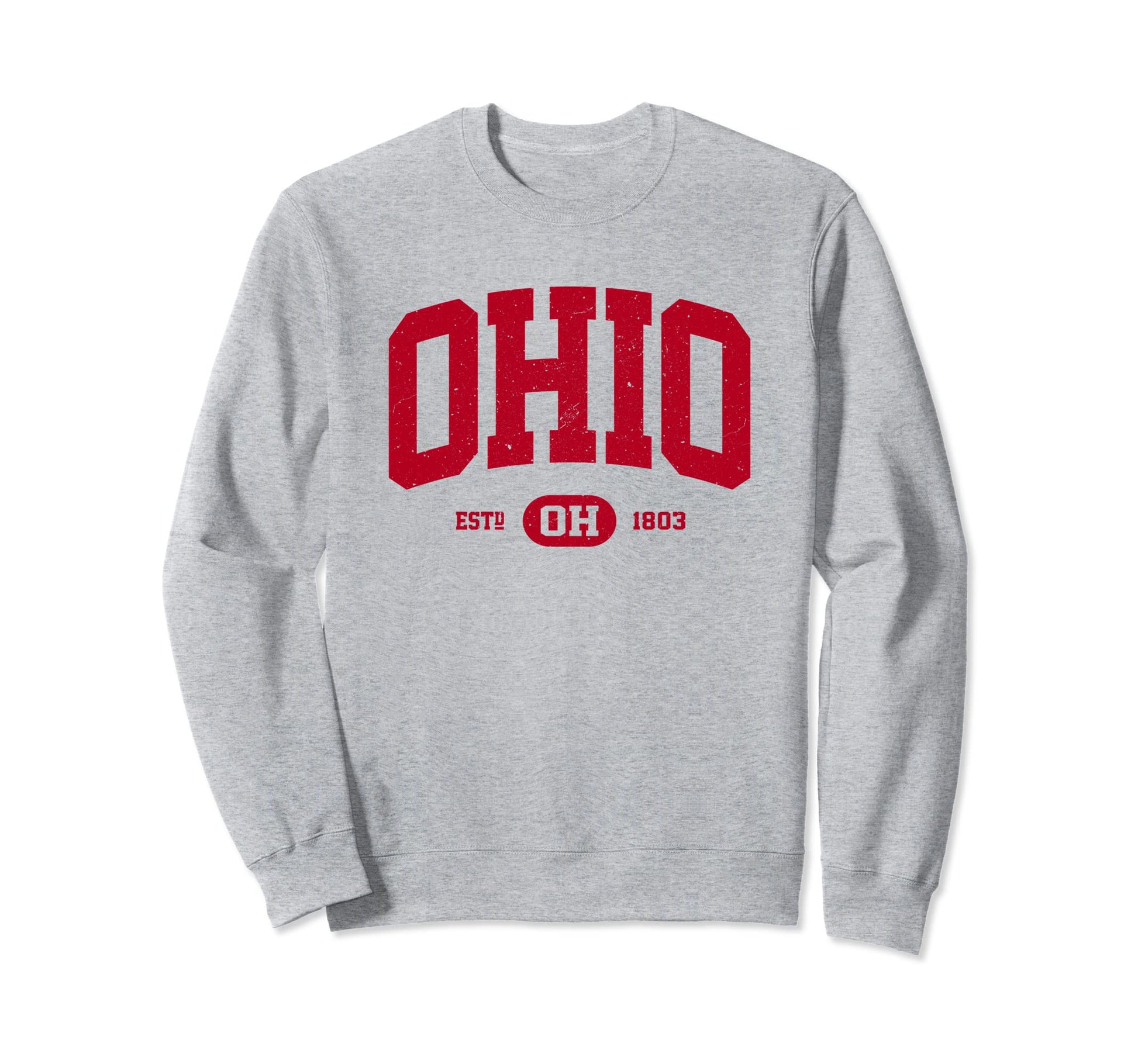 Red Oh Varsity Ohio Sweatshirt - Fun Novelty Design Men Women - T-Shirt, Sweatshirt, Hoodie