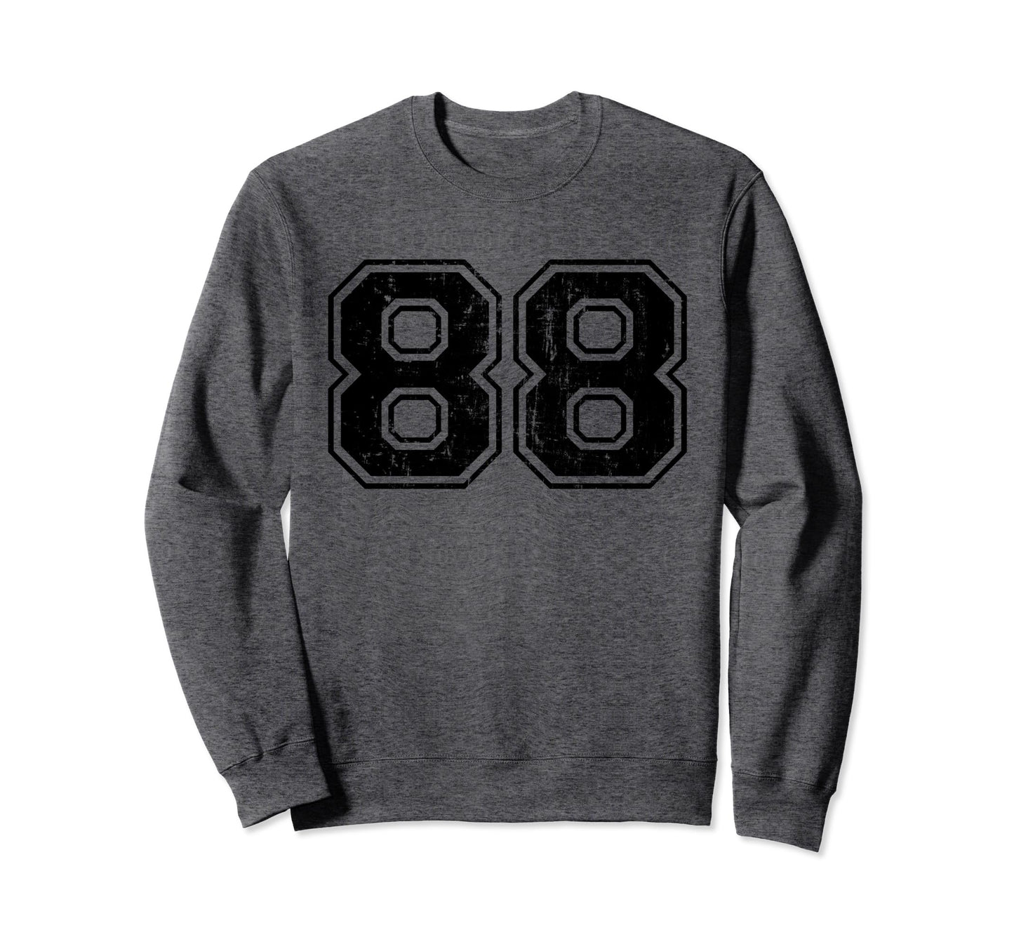 Number 88 Varsity Distressed Sport Sweatshirt - Trendy Graphic for Adults - T-Shirt, Sweatshirt, Hoodie