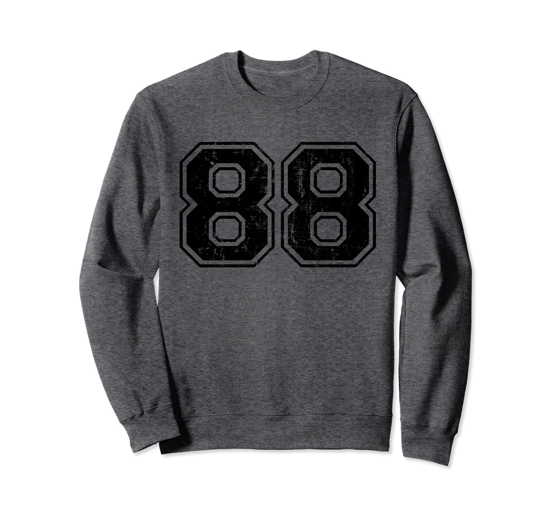 Number 88 Varsity Distressed Sport Sweatshirt - Trendy Graphic for Adults - T-Shirt, Sweatshirt, Hoodie