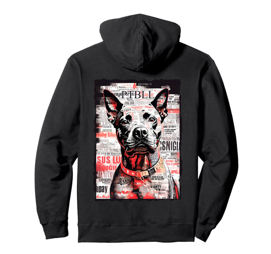 Back Y2K Streetwear Dog Pit Bull Hoodie - Aesthetic Graphic Men Women - T-Shirt, Sweatshirt, Hoodie