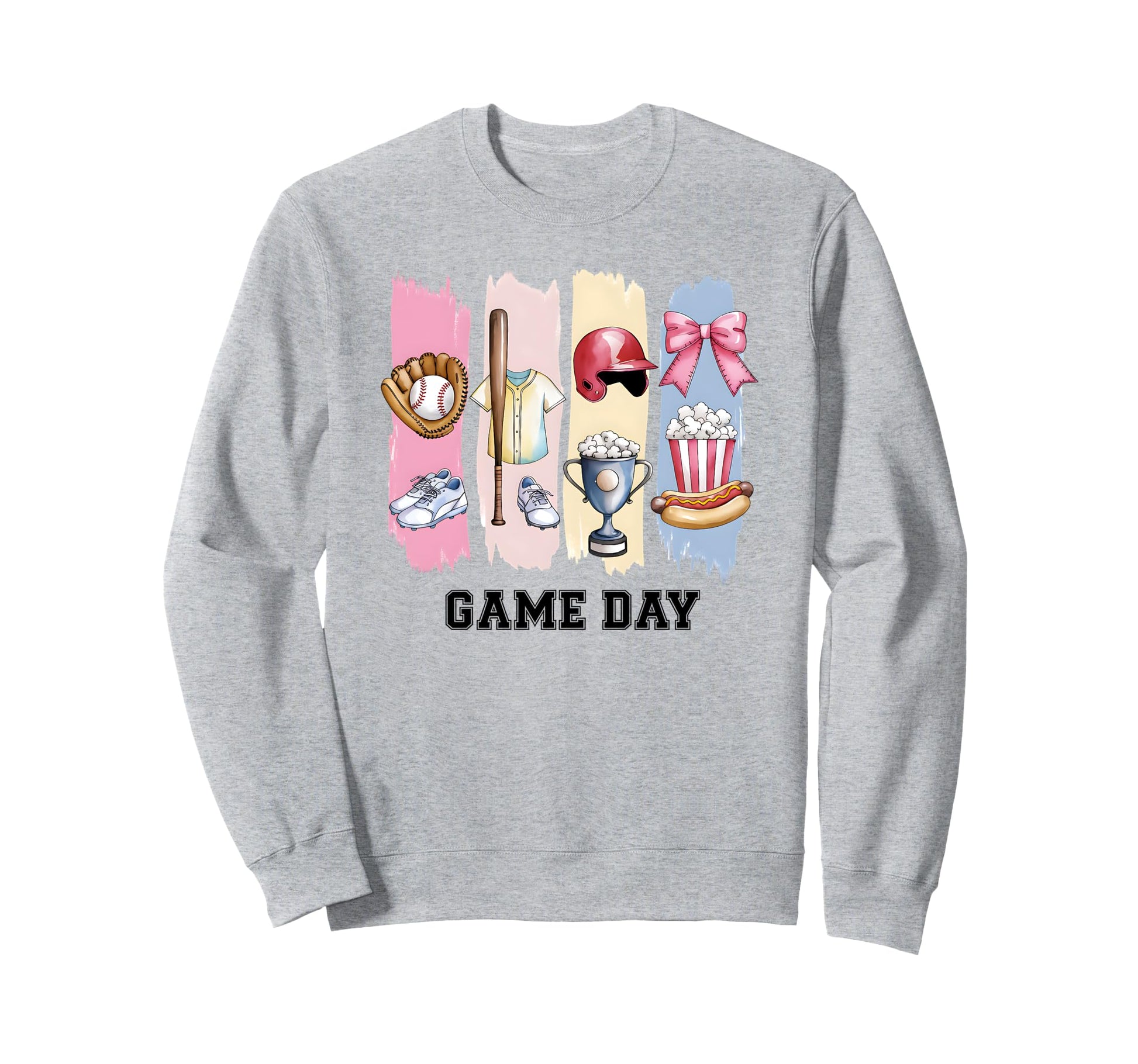Game Day Baseball Softball Heart Sweatshirt - Novelty Apparel Men Women - T-Shirt, Sweatshirt, Hoodie