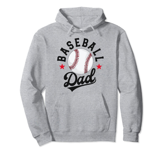 Baseball Dad Matching Family School Ball Hoodie - Aesthetic Graphic Unisex - T-Shirt, Sweatshirt, Hoodie