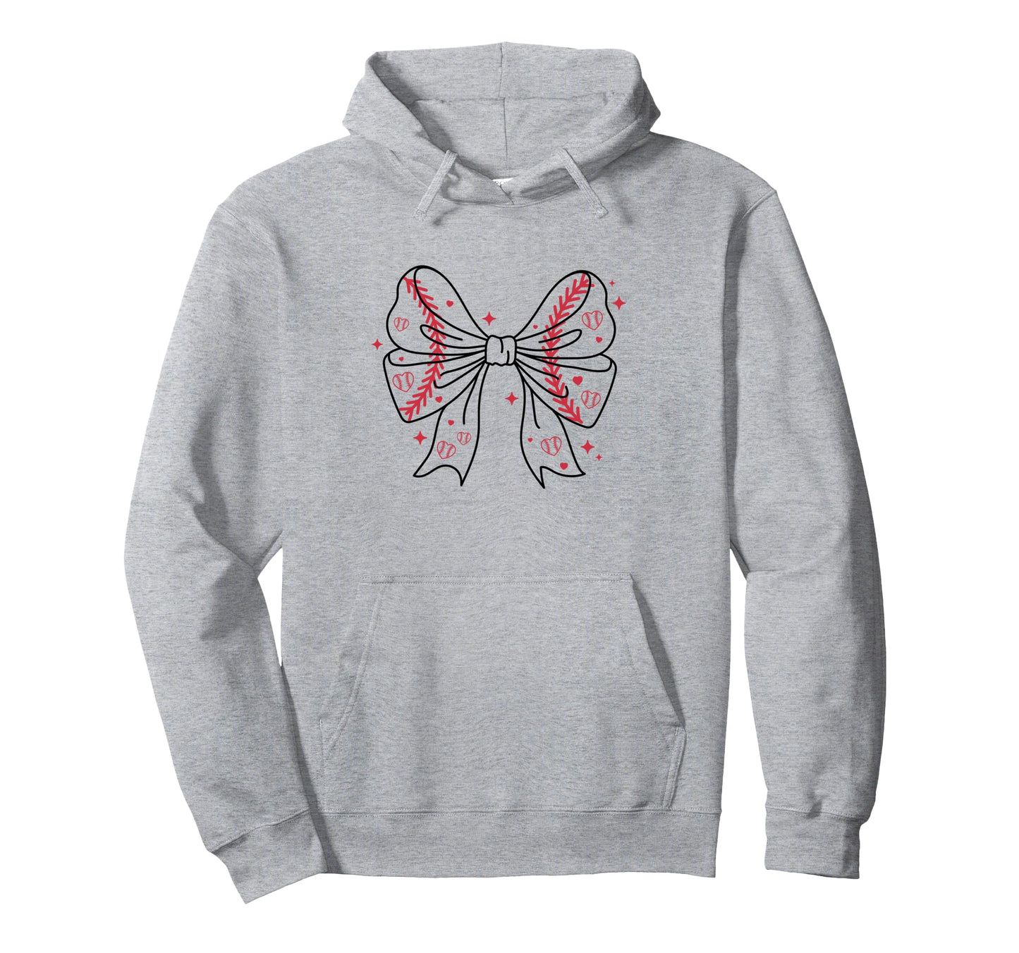 Bow Coquette Ribbon American Baseball Hoodie - Unique Graphic Men Women - T-Shirt, Sweatshirt, Hoodie
