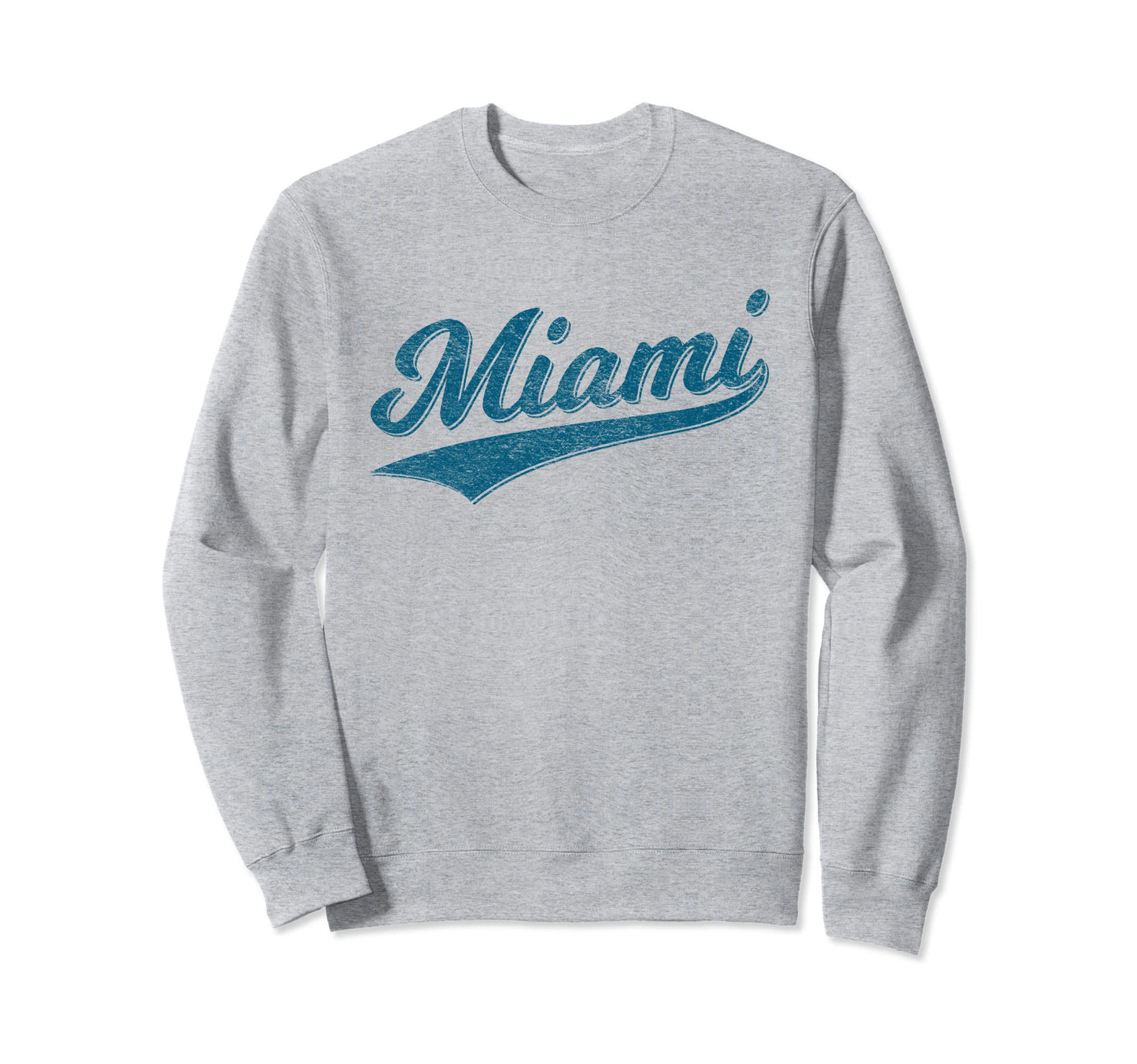 Miami Florida Varsity Script Jersey Sweatshirt - Graphic Print for Adults - T-Shirt, Sweatshirt, Hoodie