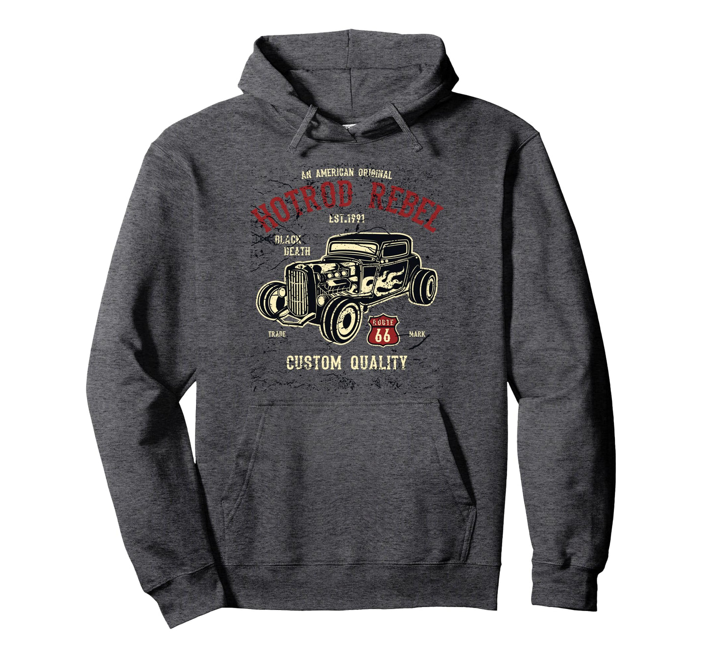 Hot Rod Car Hotrod Rebel Hoodie - Graphic Print Men Women - T-Shirt, Sweatshirt, Hoodie