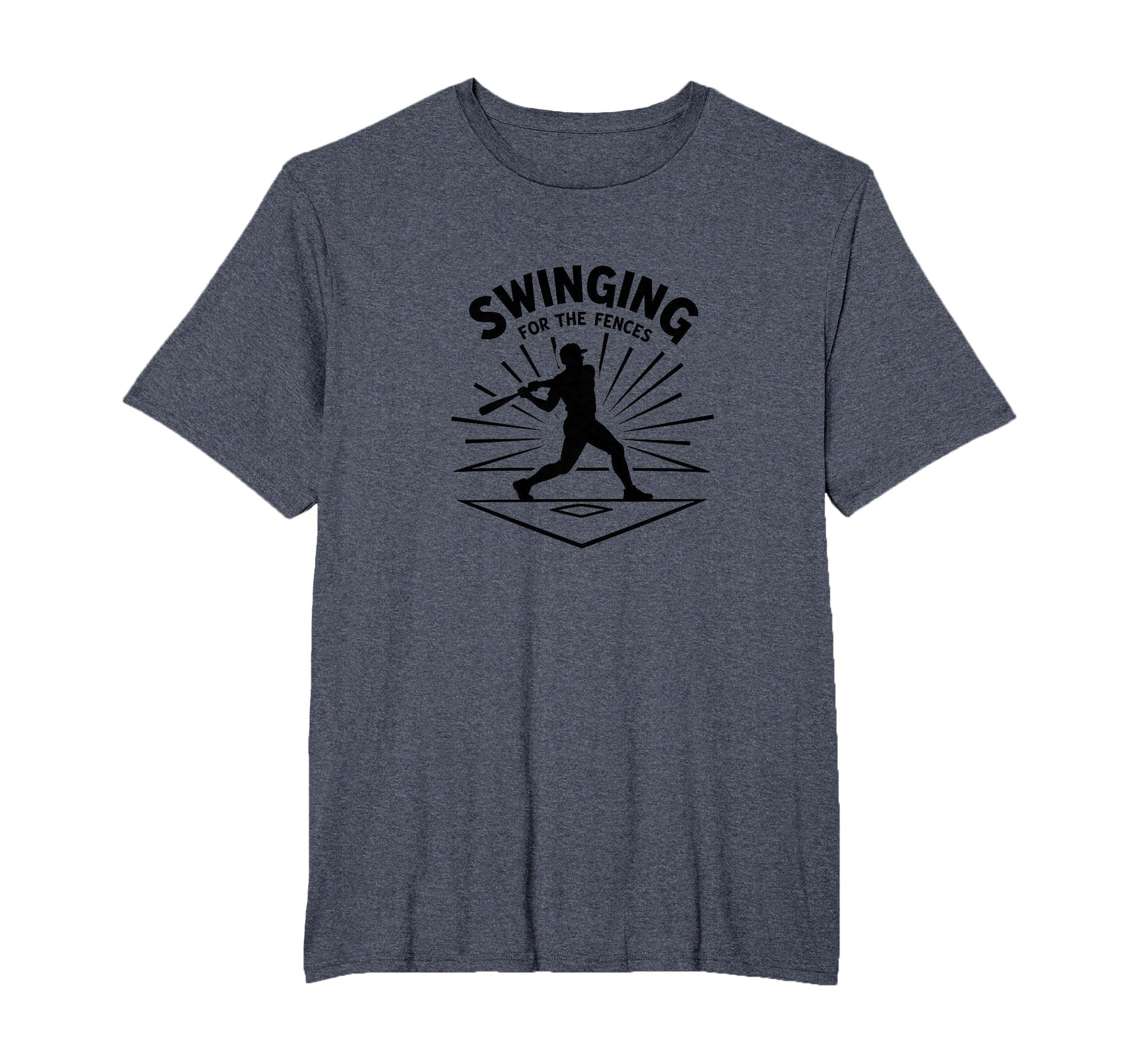 Baseball Swinging Fences Home Run T-Shirt - Custom Art Print for Adults - T-Shirt, Sweatshirt, Hoodie