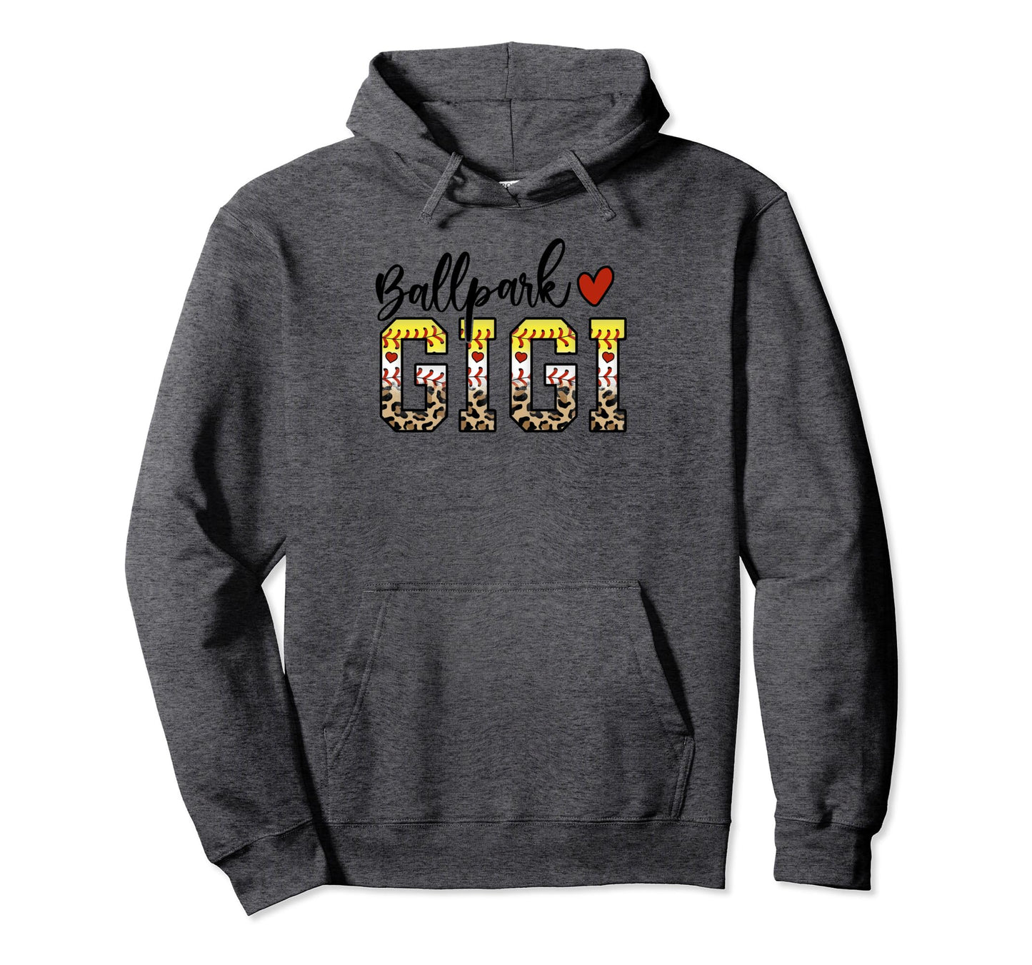 Ballpark Gigi Baseball Softball Mom Hoodie - Novelty Apparel for Adults - T-Shirt, Sweatshirt, Hoodie