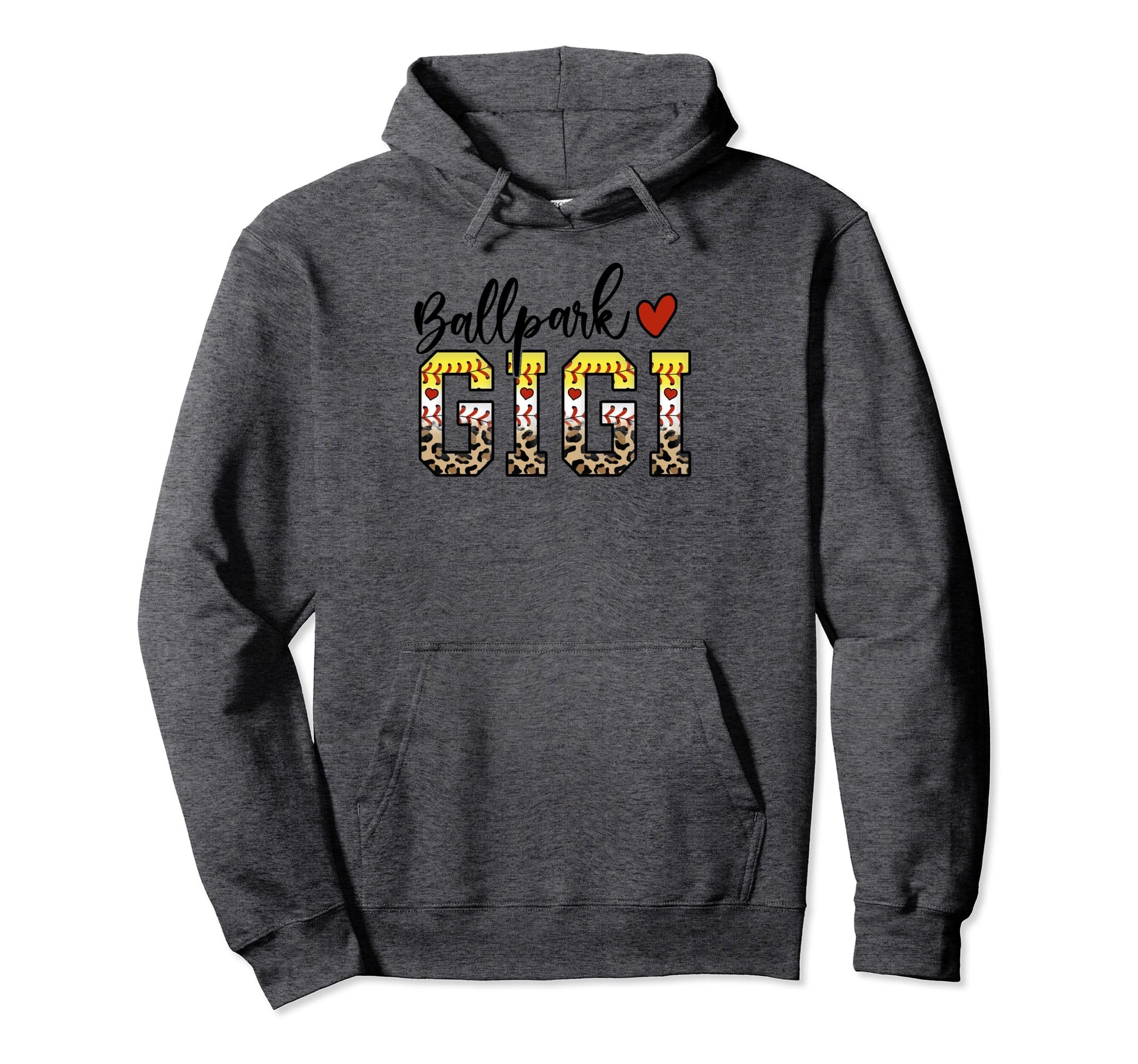 Ballpark Gigi Baseball Softball Mom Hoodie - Novelty Apparel for Adults - T-Shirt, Sweatshirt, Hoodie