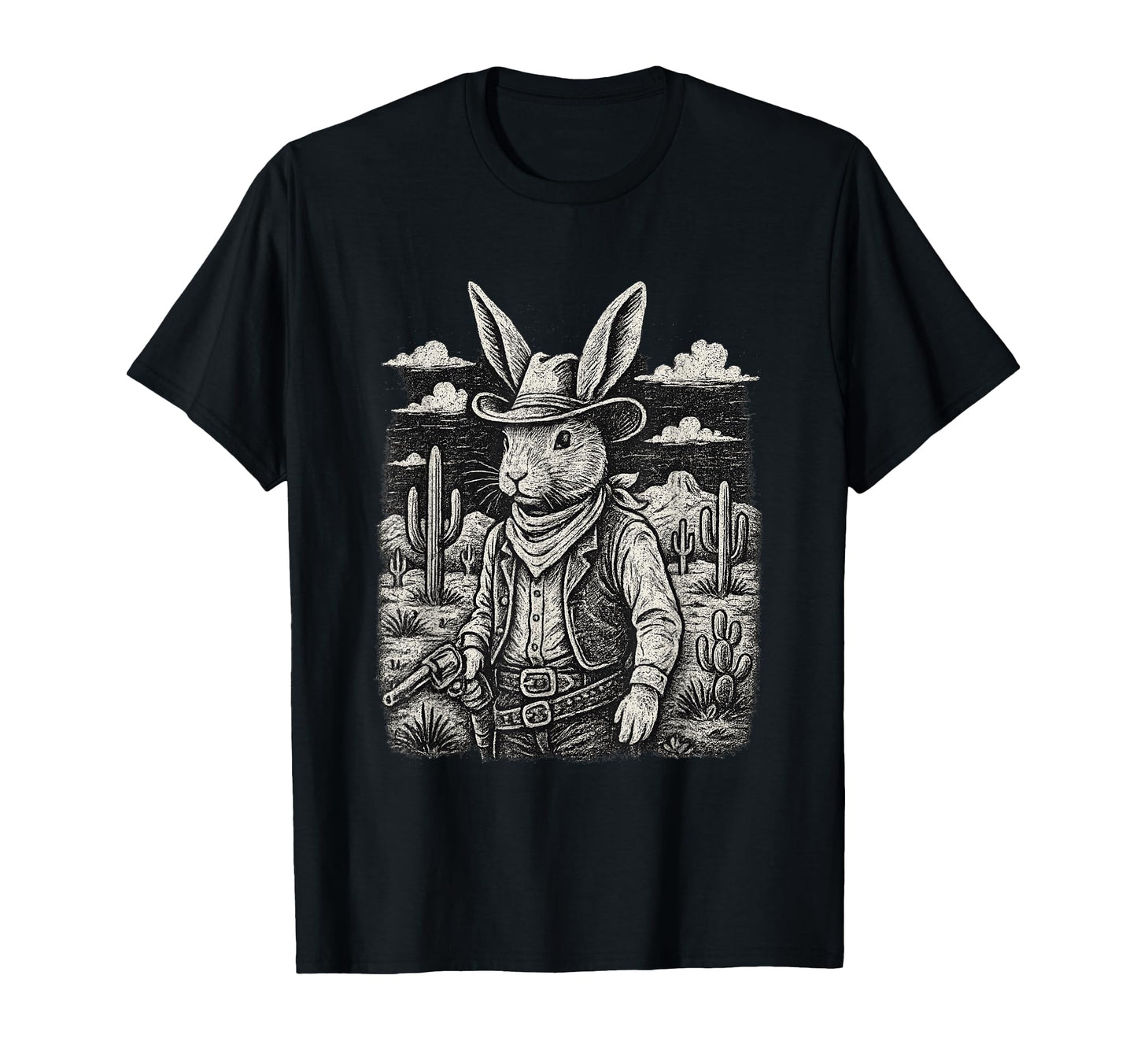 Western Rabbit Desert Smodk Hoodie - Casual Everyday Wear for Adults - T-Shirt, Sweatshirt, Hoodie
