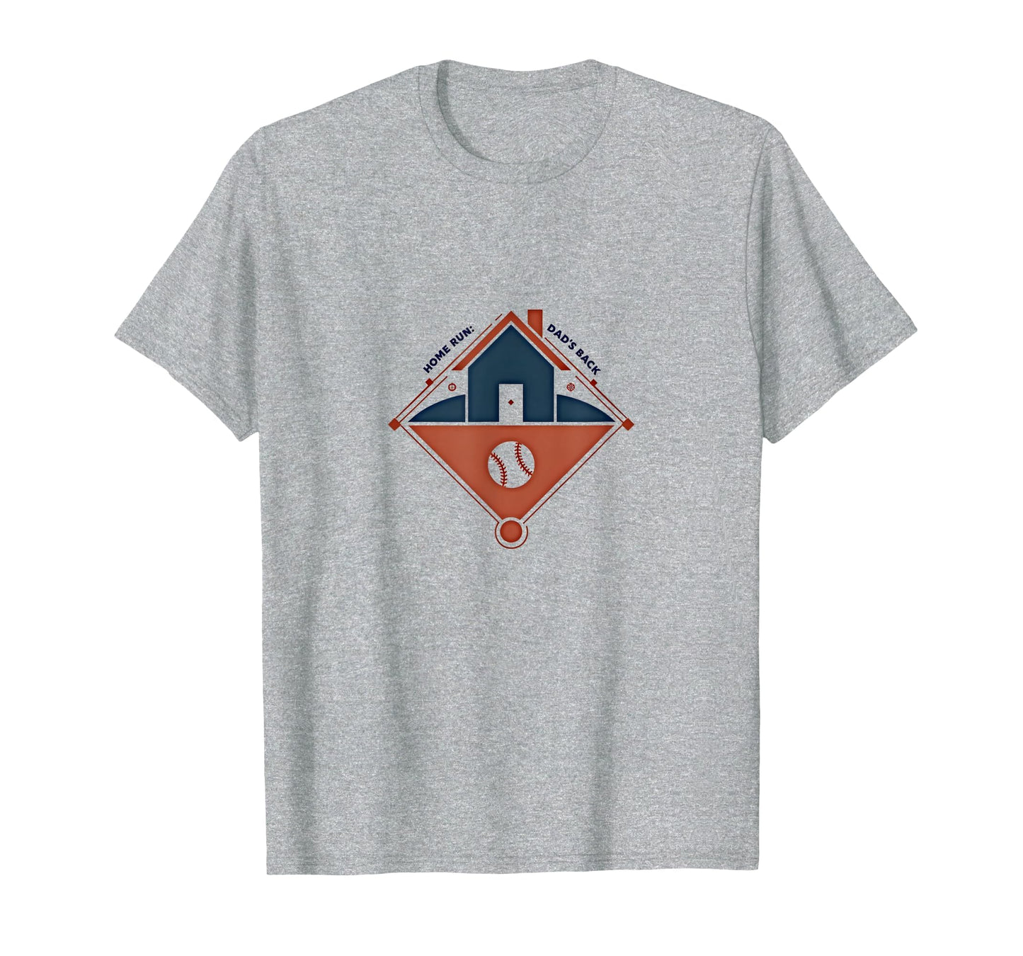 Home Run Dads Back Baseball T-Shirt - Minimalist Print for Adults - T-Shirt, Sweatshirt, Hoodie