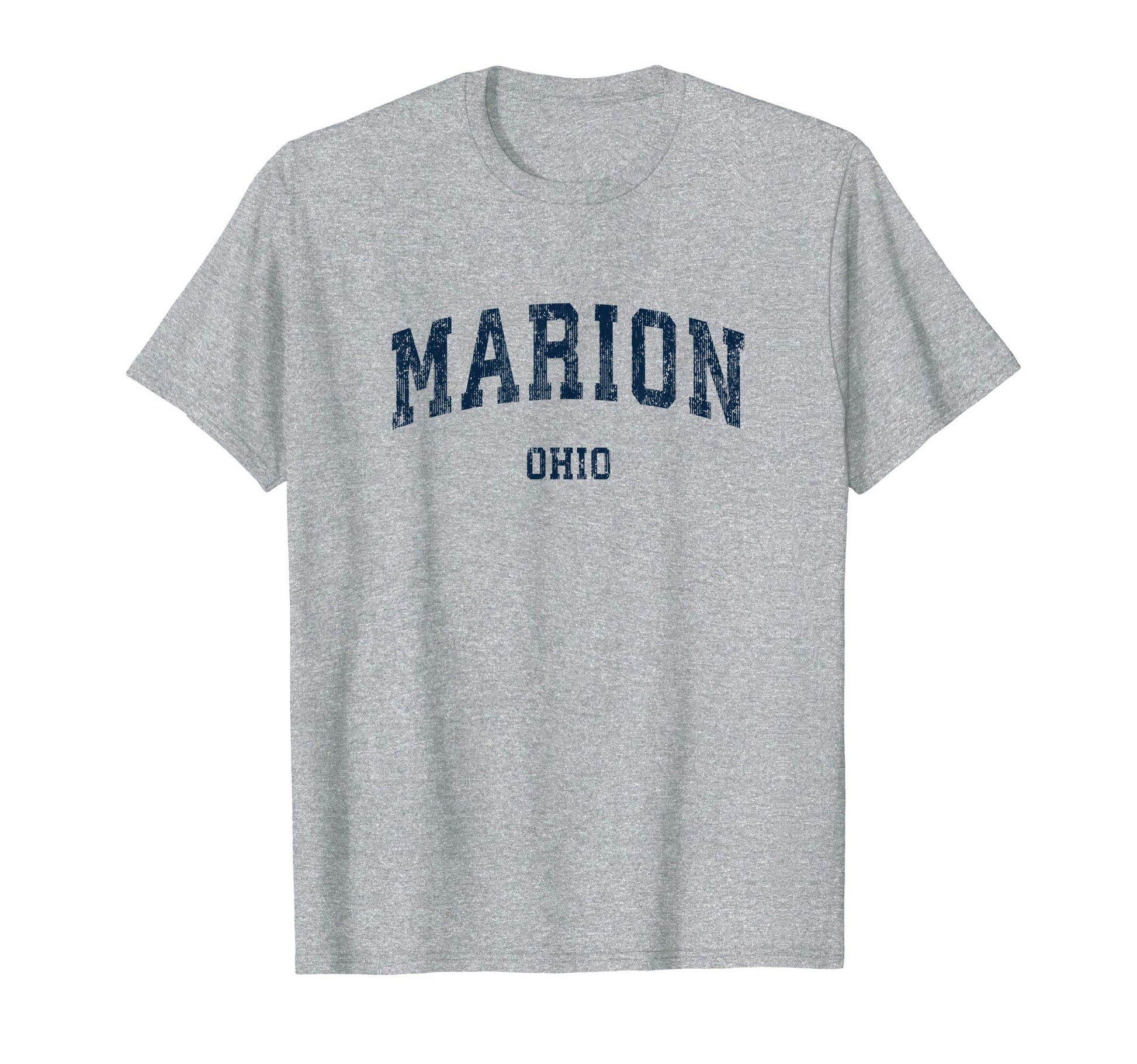 Marion Ohio Oh Varsity Sports Navy T-Shirt - Fun Novelty Design for Adults - T-Shirt, Sweatshirt, Hoodie