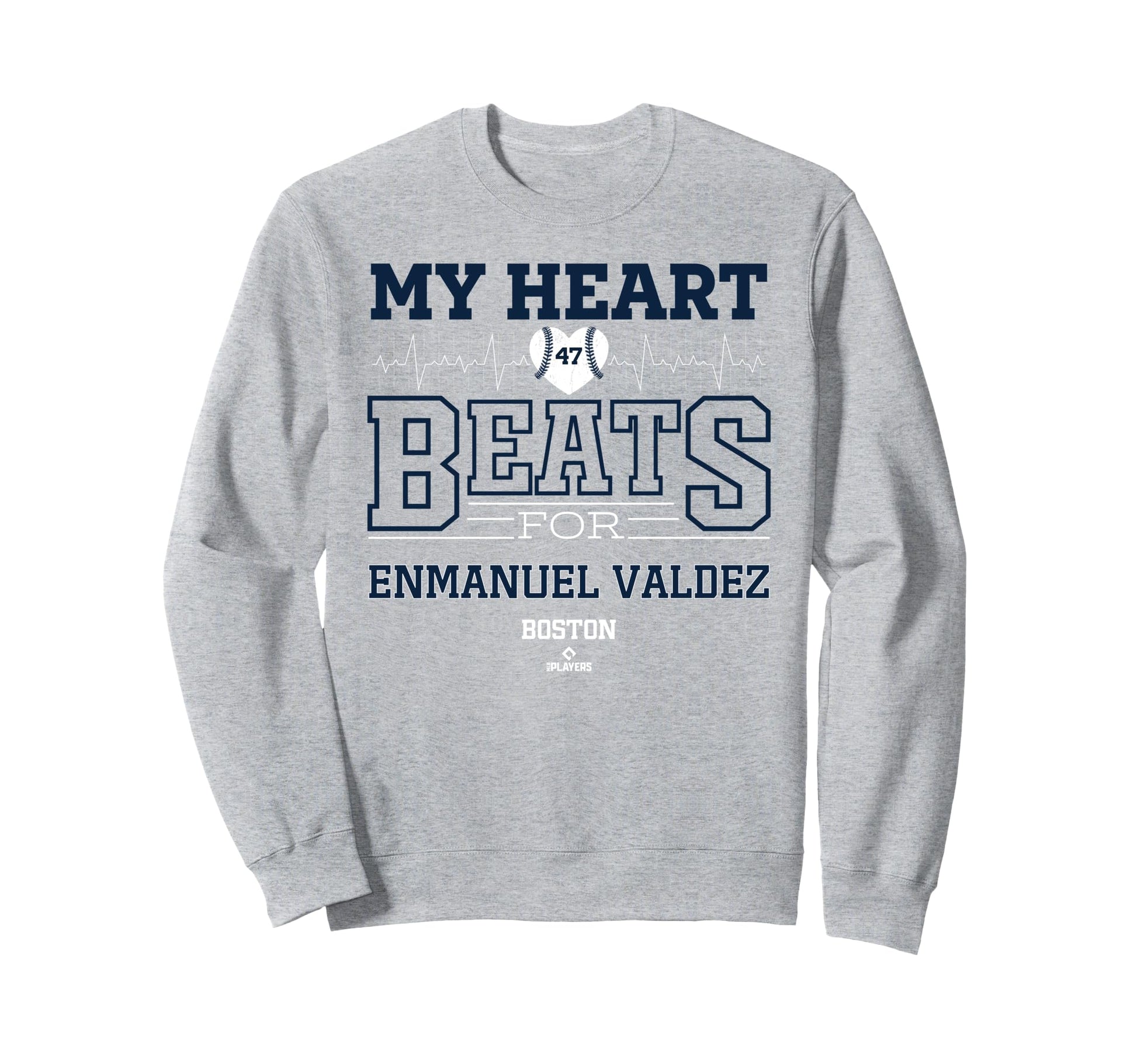 My Heart Beats Enmanuel Valdez Boston Sweatshirt - Unique Graphic Unisex - T-Shirt, Sweatshirt, Hoodie