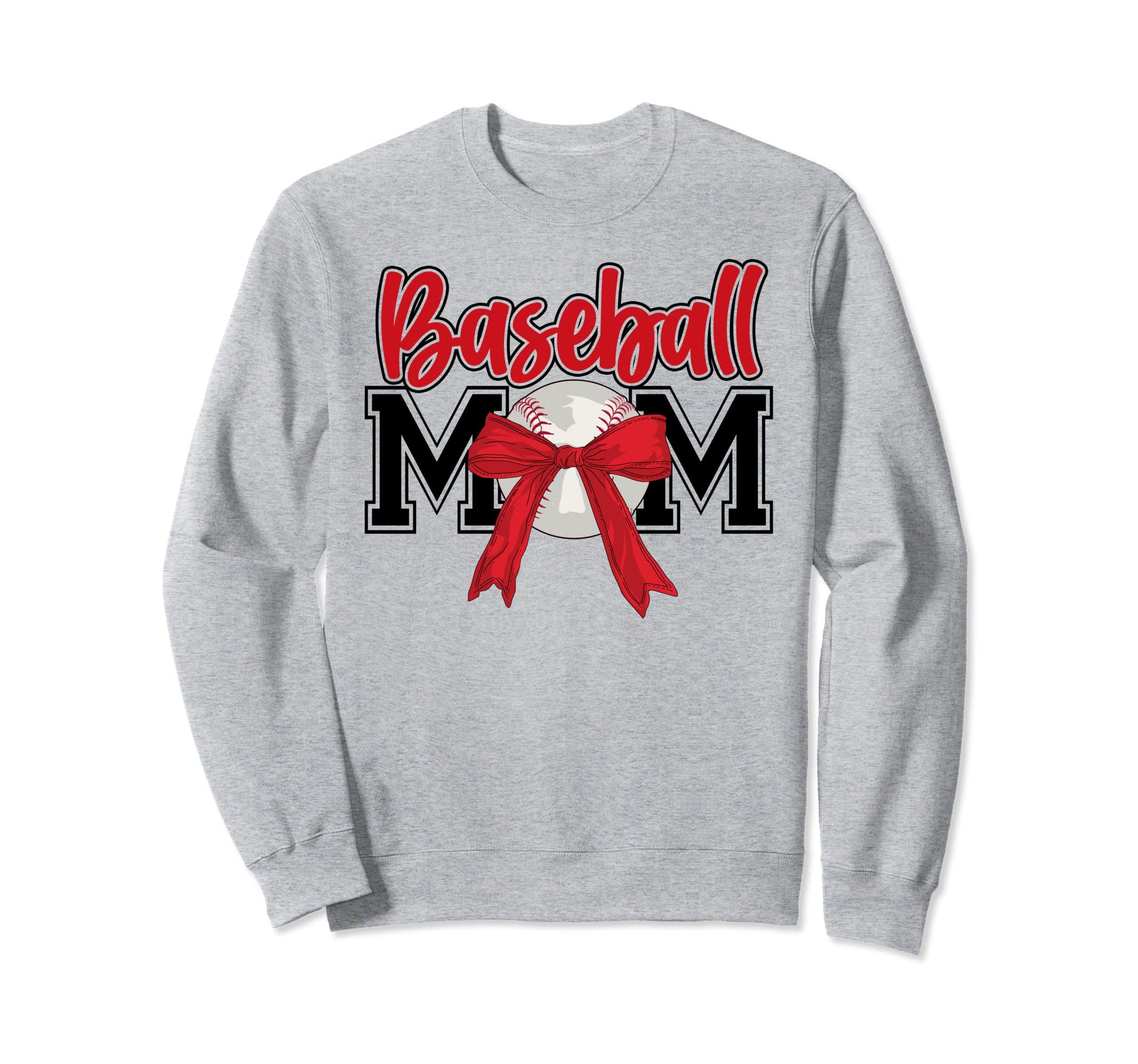 Baseball Mom Bow Tie Mothers Day Sweatshirt - Fun Novelty Design Unisex - T-Shirt, Sweatshirt, Hoodie