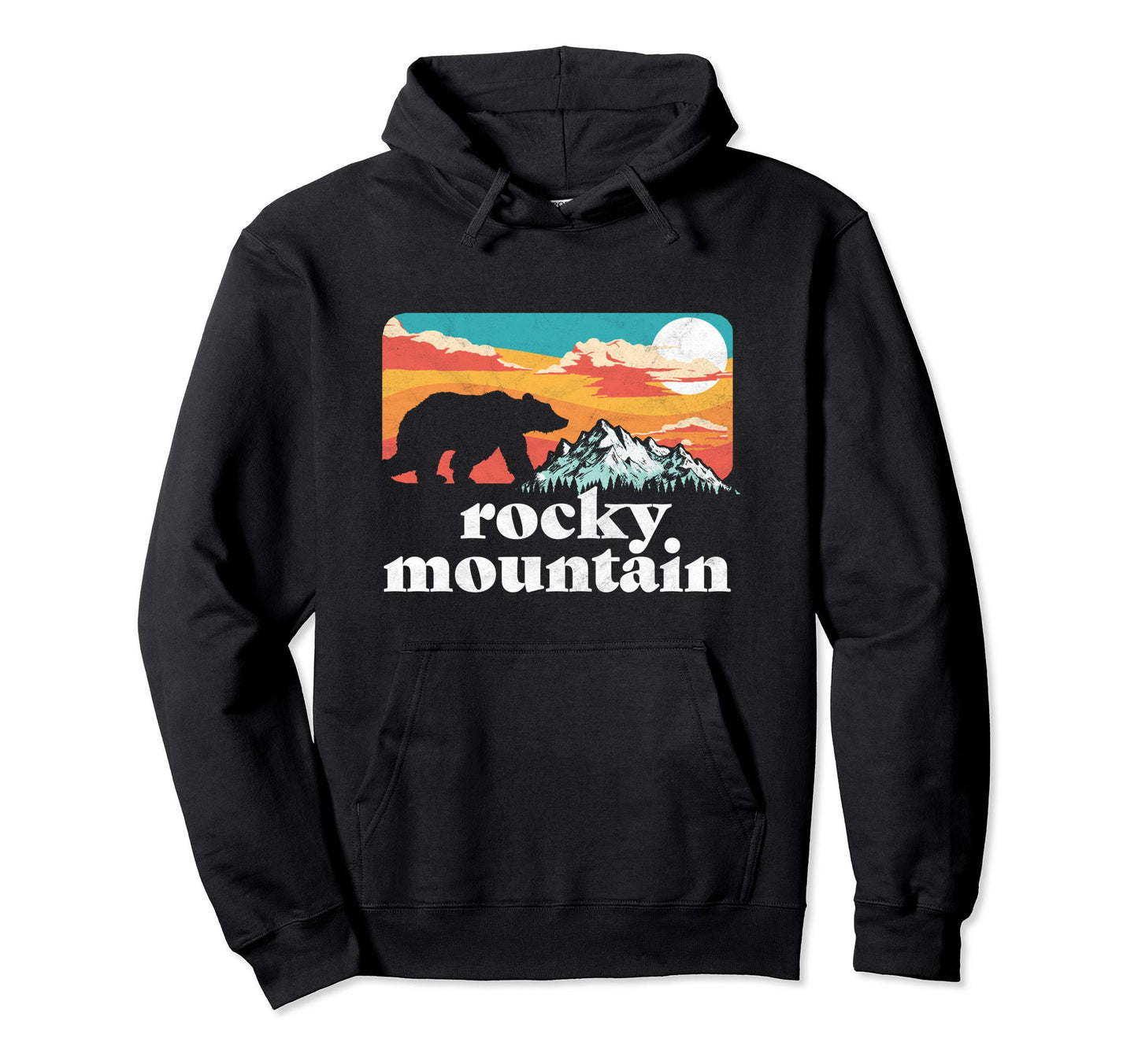 Rocky Mountain National Park Bear Hoodie - Custom Art Print Men Women - T-Shirt, Sweatshirt, Hoodie