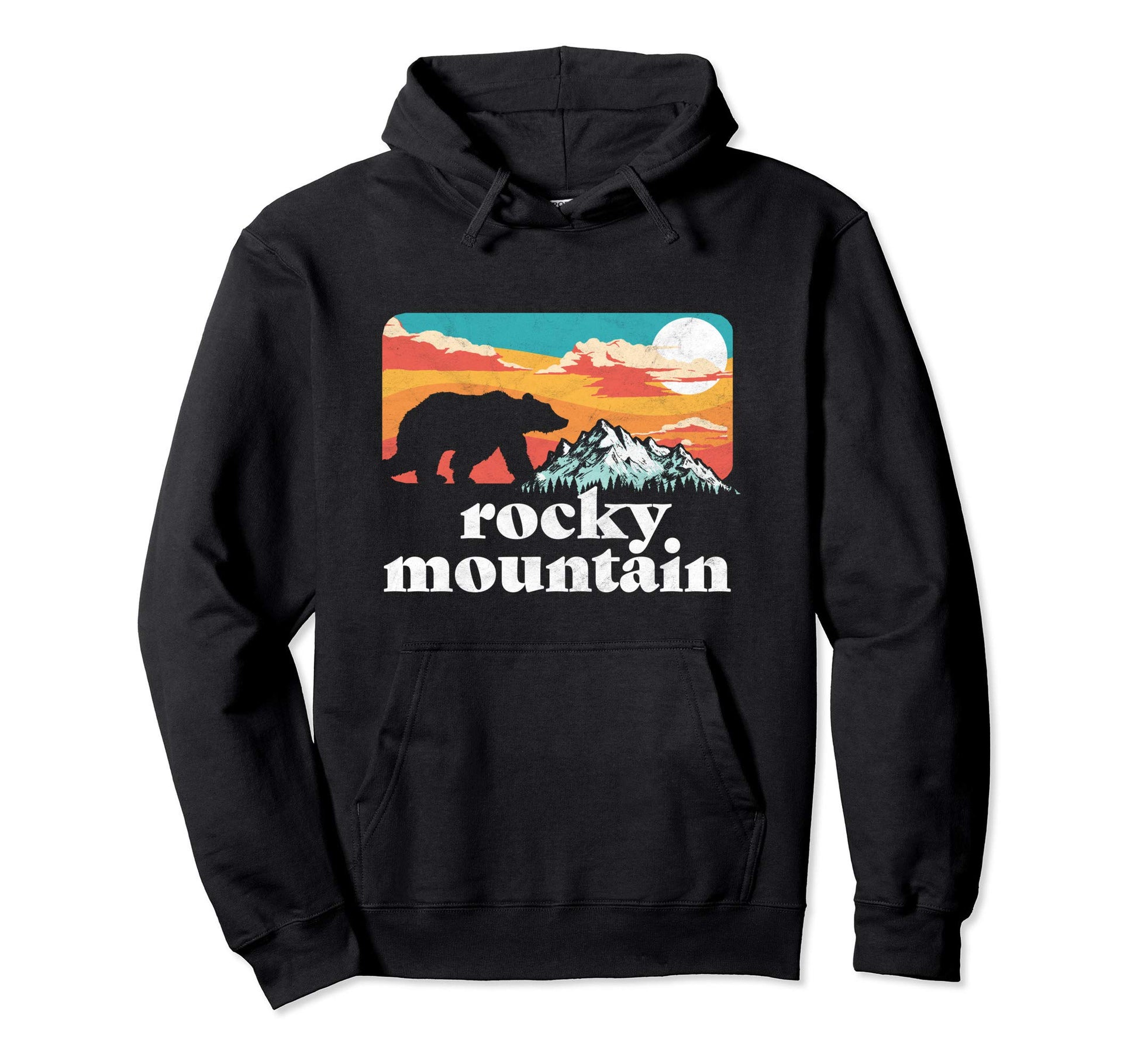 Rocky Mountain National Park Bear Hoodie - Custom Art Print Men Women - T-Shirt, Sweatshirt, Hoodie