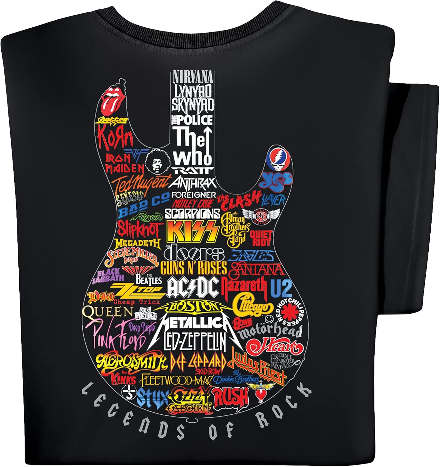 Colorful Legends of Rock Guitar Short Sleeve Graphic - Adult & Kids T-Shirts, Sweatshirts & Hoodies apparel design preview 1