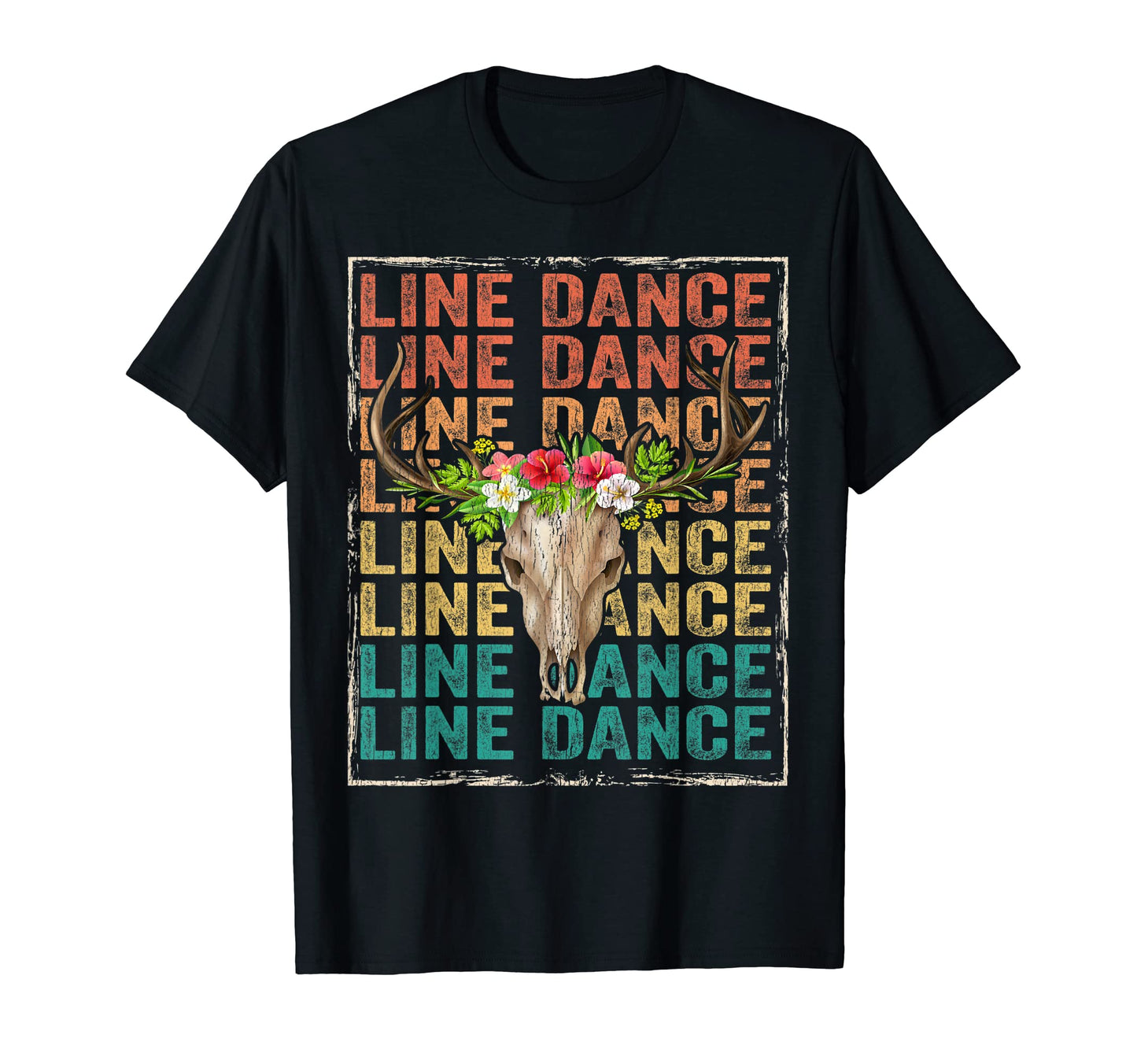 Barn Line Dance Rodeo Distressed T-Shirt - Fun Novelty Design for Adults - T-Shirt, Sweatshirt, Hoodie