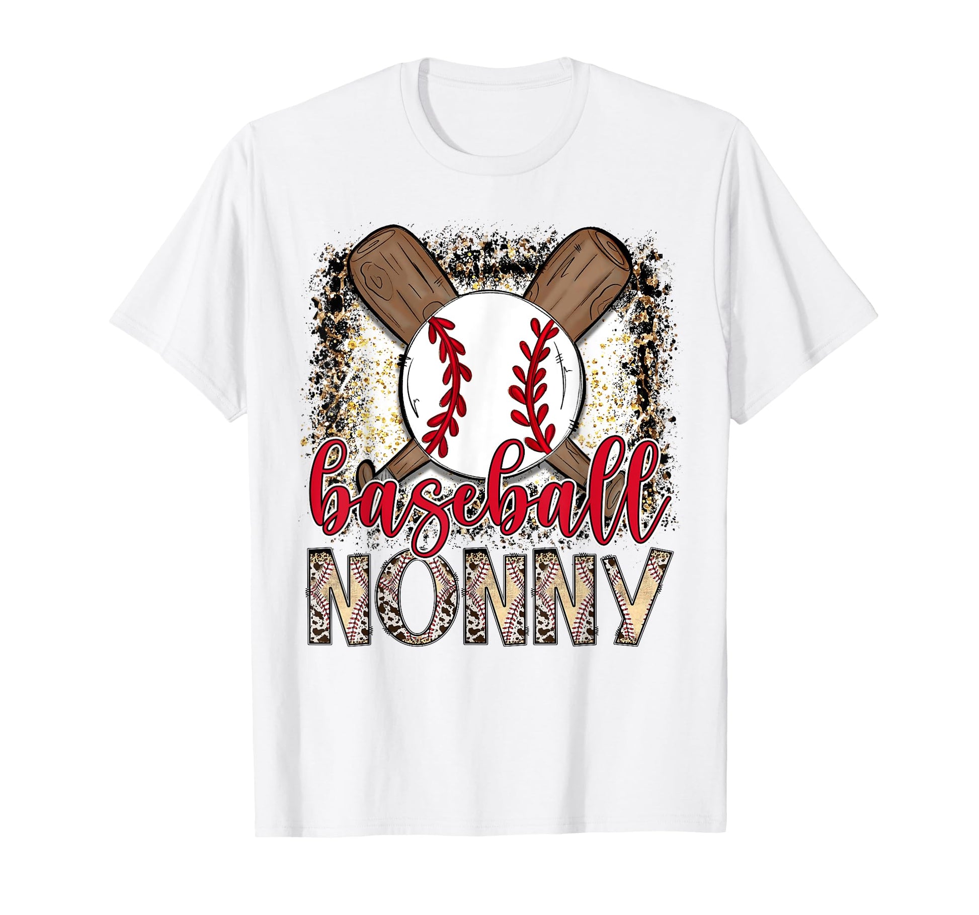 Baseball Nonny Leopard Proud Ball Nonny T-Shirt - Minimalist Print Unisex - T-Shirt, Sweatshirt, Hoodie