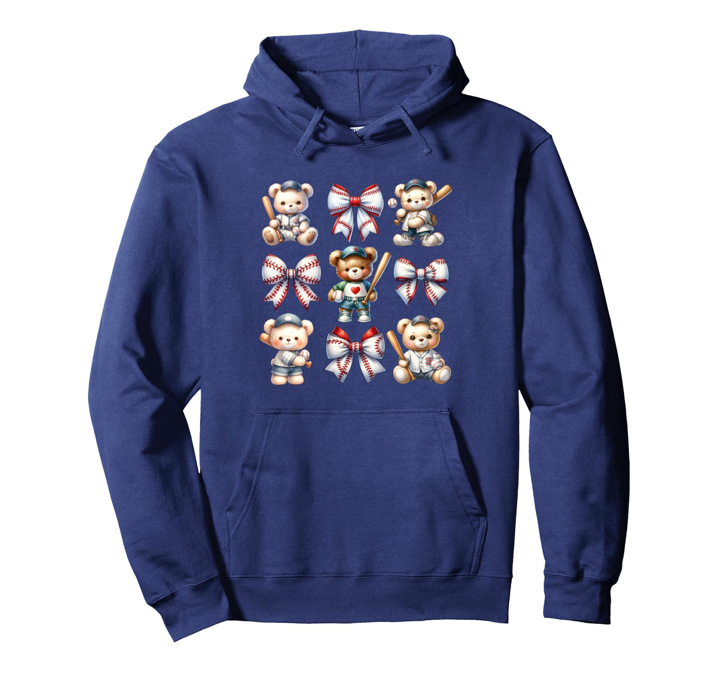 Coquette Teddy Bear Soft Aesthetic Bow Hoodie - Graphic Print Men Women - T-Shirt, Sweatshirt, Hoodie