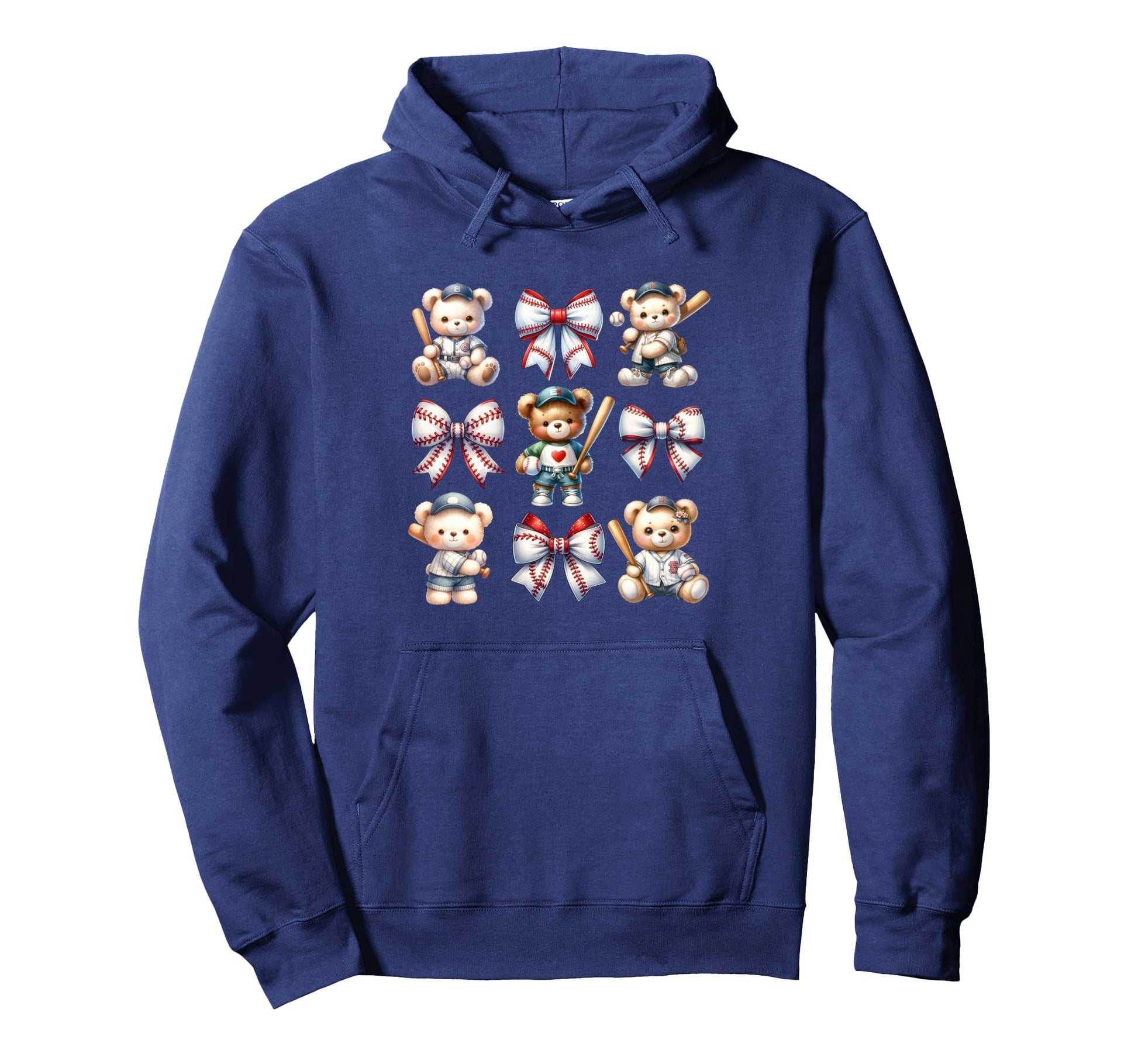 Coquette Teddy Bear Soft Aesthetic Bow Hoodie - Graphic Print Men Women - T-Shirt, Sweatshirt, Hoodie