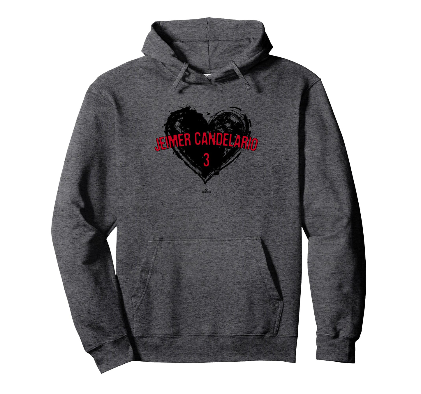 Distressed Heart Jeimer Candelario Hoodie - Minimalist Print Men Women - T-Shirt, Sweatshirt, Hoodie