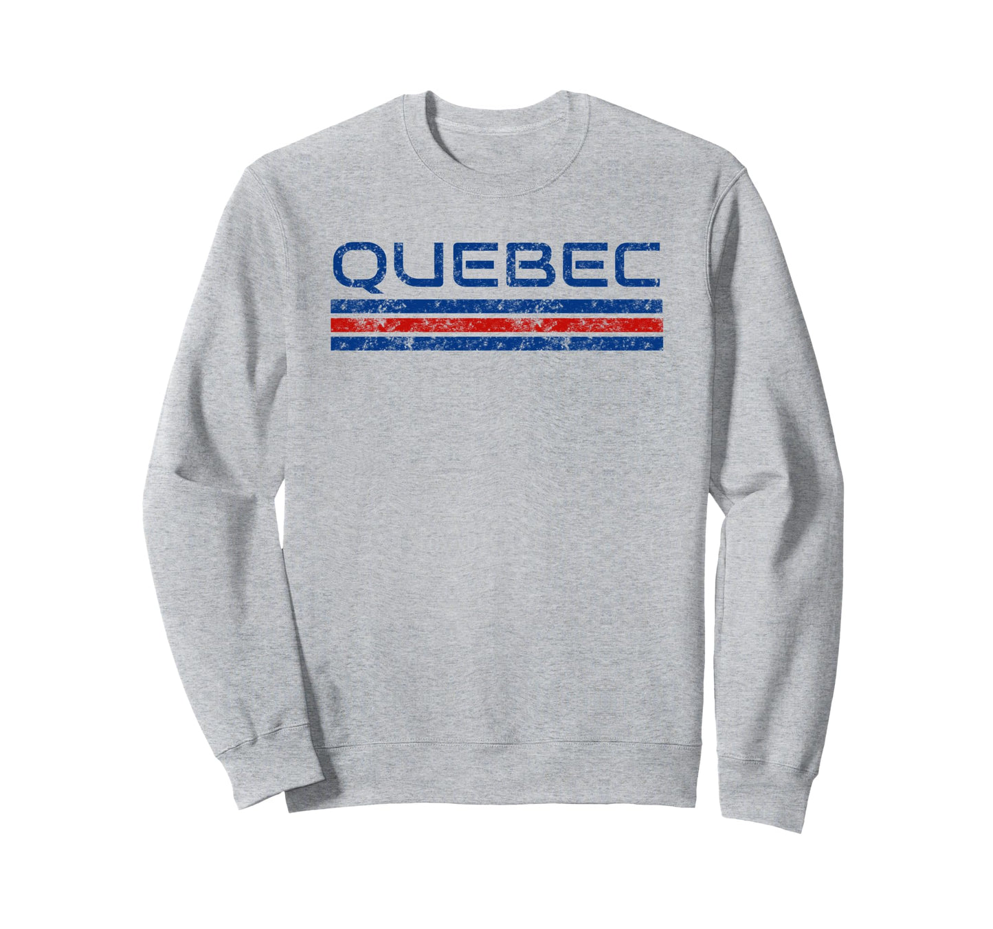 Quebec Canada Weathered Stripe Sweatshirt - Minimalist Print for Adults - T-Shirt, Sweatshirt, Hoodie