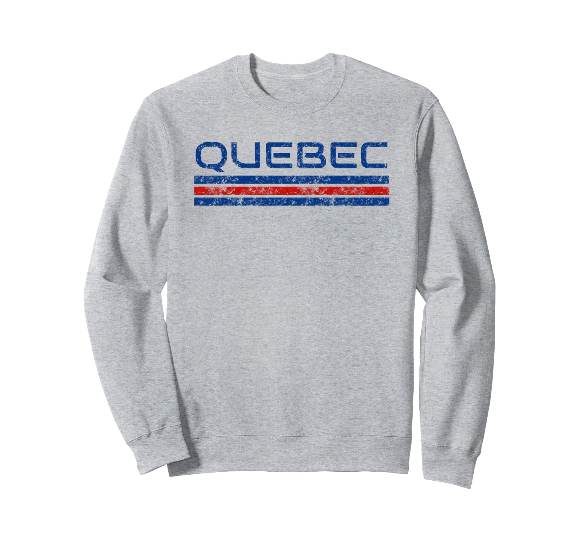 Quebec Canada Weathered Stripe Sweatshirt - Minimalist Print for Adults - T-Shirt, Sweatshirt, Hoodie