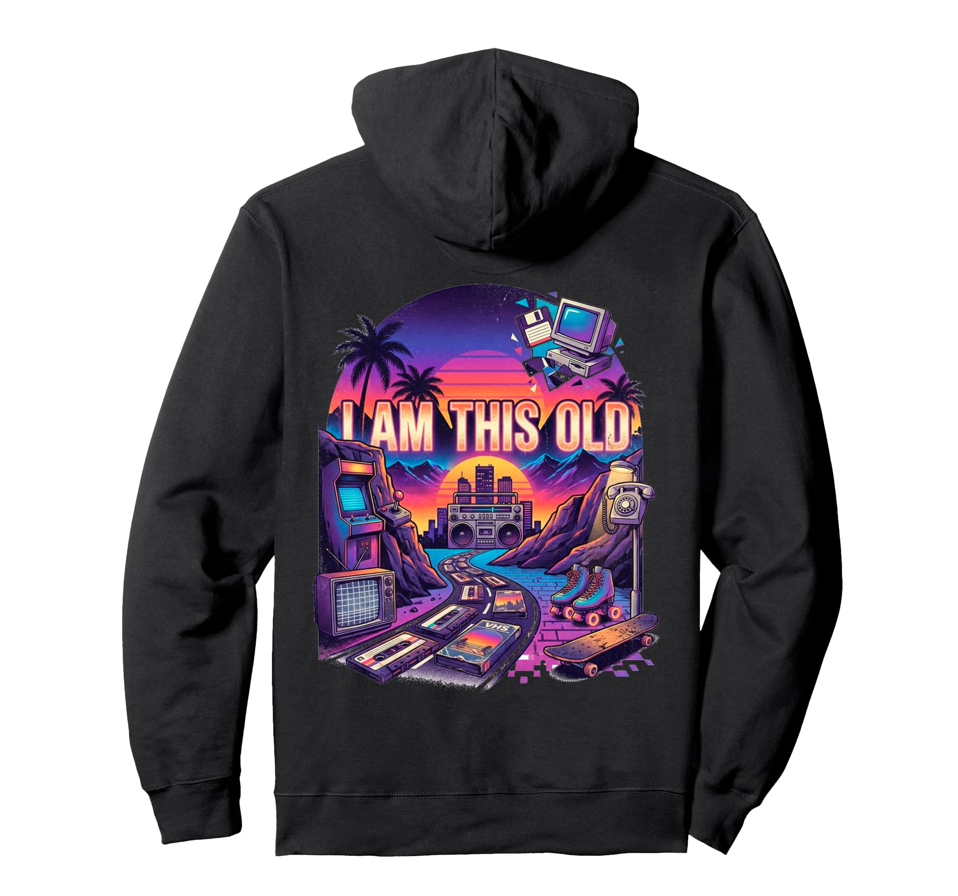 Synthwave 80S 90S Nostalgia 1980S Hoodie - Aesthetic Graphic for Adults - T-Shirt, Sweatshirt, Hoodie