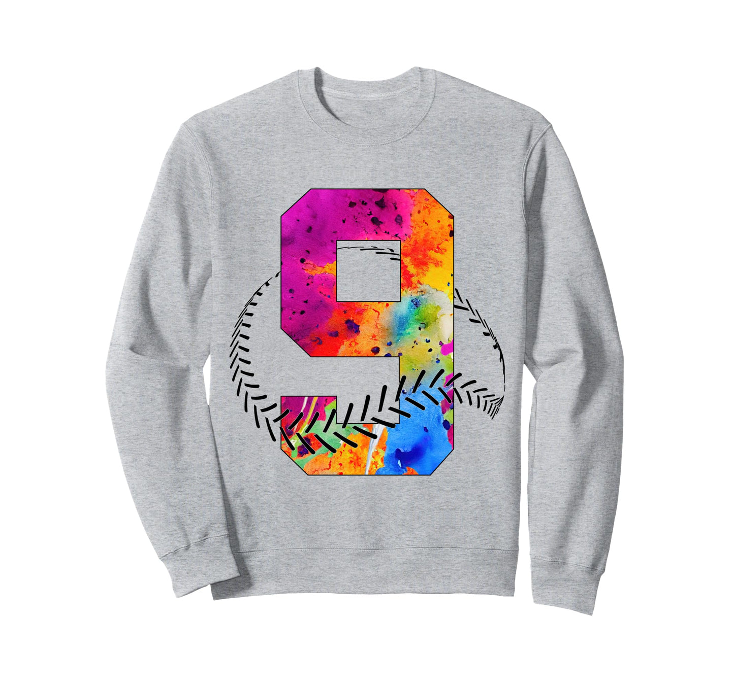 Number 9 Years Baseball 9Th Sweatshirt - Aesthetic Graphic Men Women - T-Shirt, Sweatshirt, Hoodie