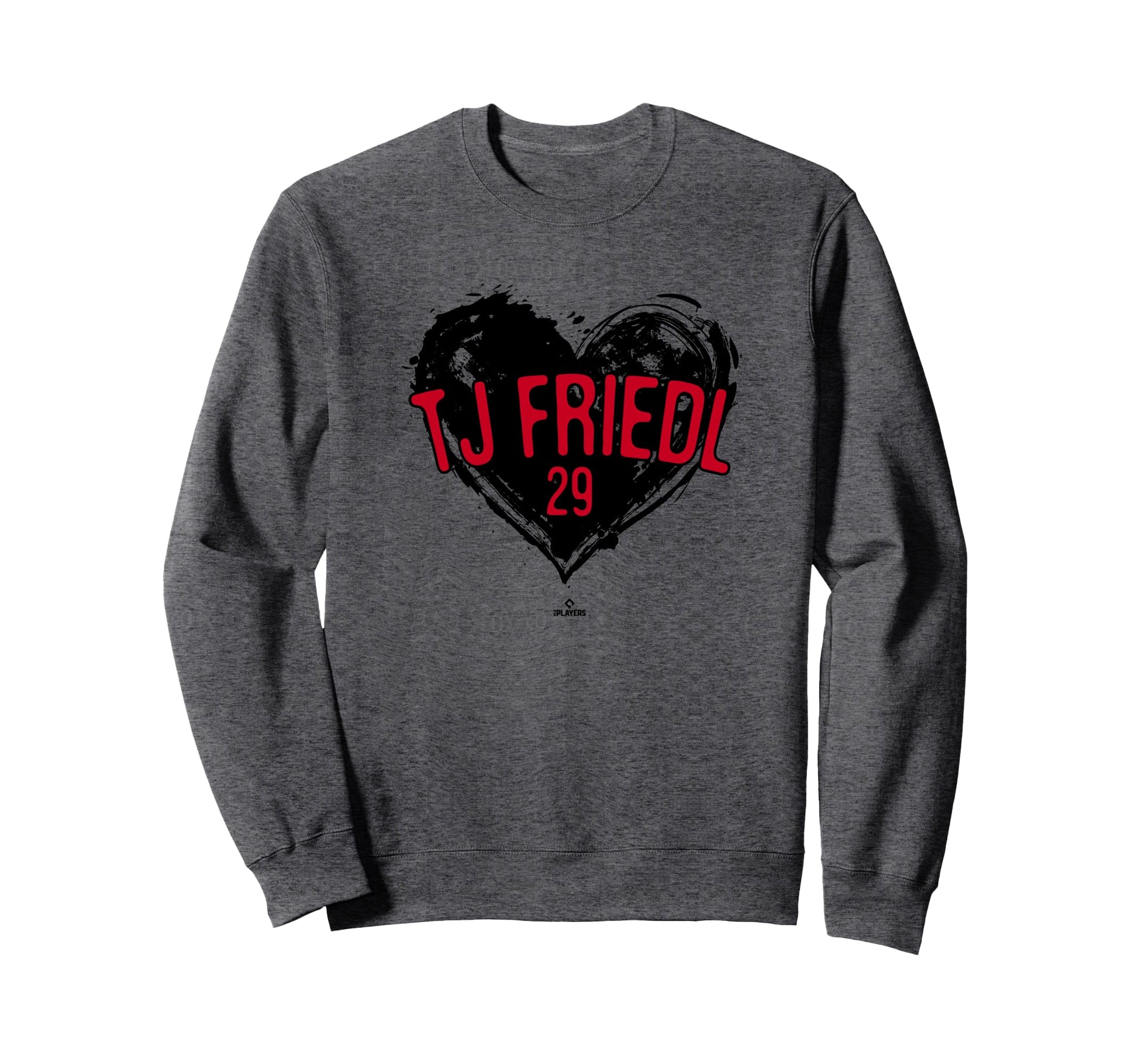 Distressed Heart Tj Friedl Cincinnati Sweatshirt - Novelty Apparel Unisex - T-Shirt, Sweatshirt, Hoodie