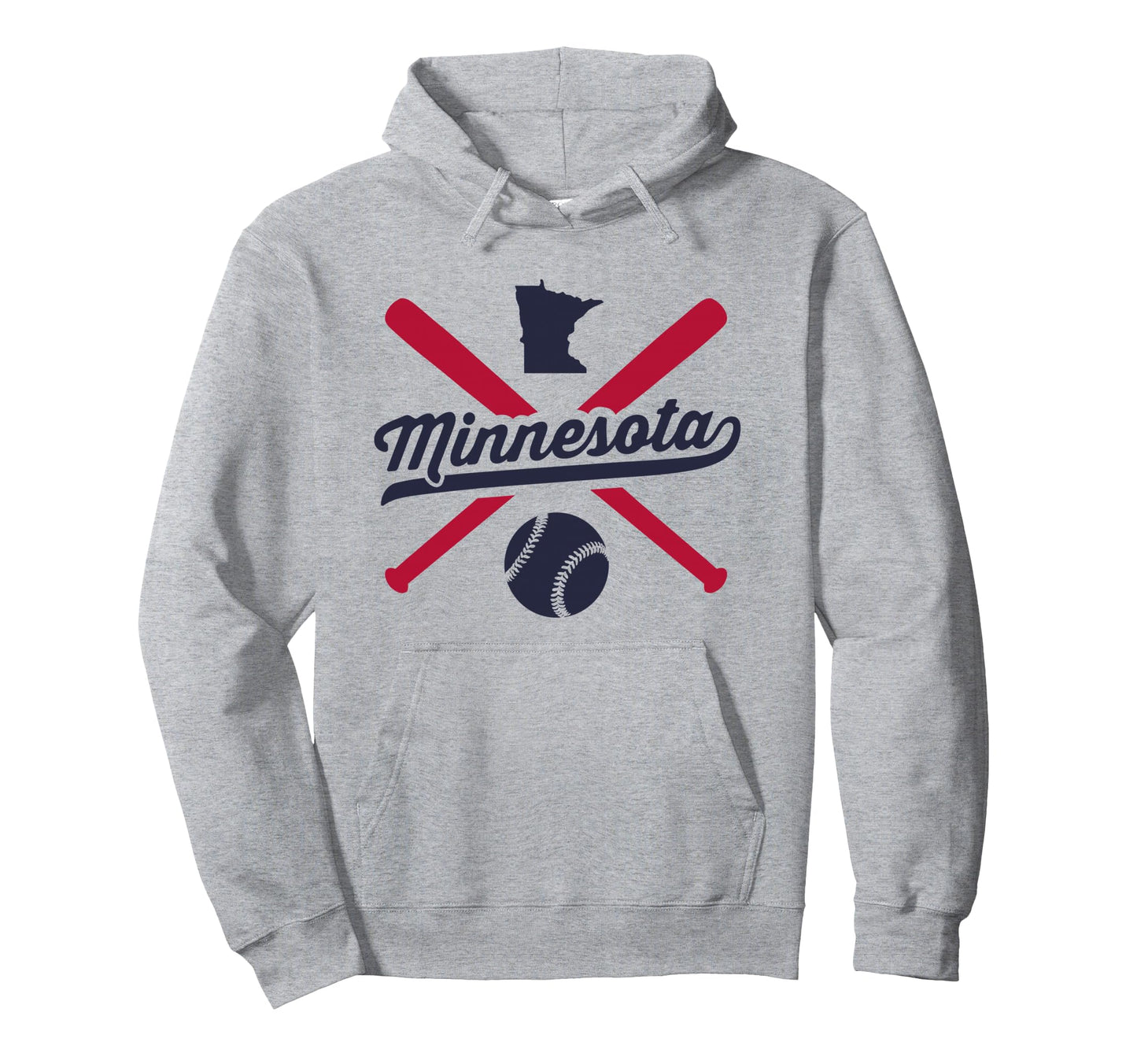 Minnesota Baseball State Pride Love Hoodie - Novelty Apparel for Adults - T-Shirt, Sweatshirt, Hoodie