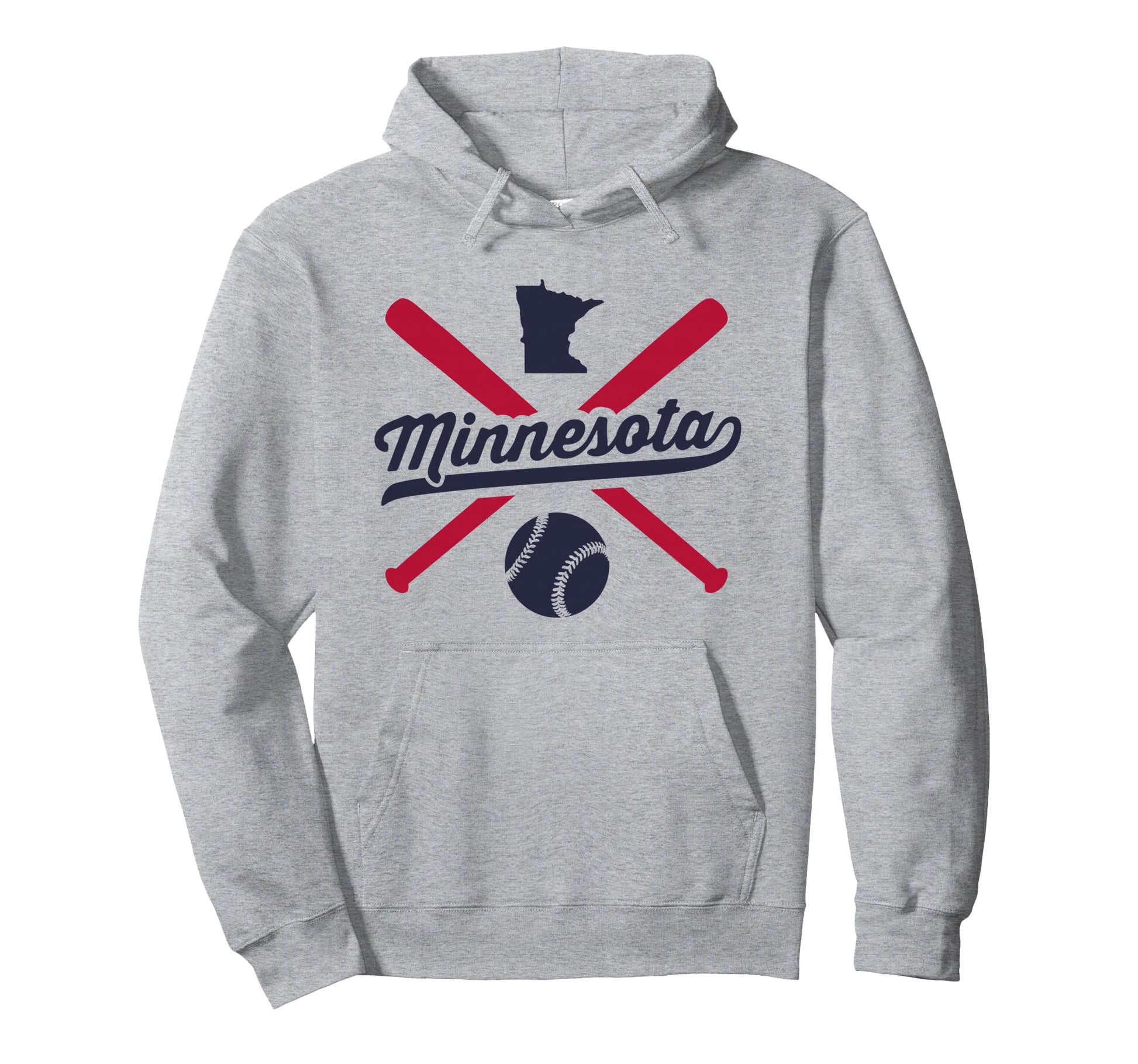 Minnesota Baseball State Pride Love Hoodie - Novelty Apparel for Adults - T-Shirt, Sweatshirt, Hoodie