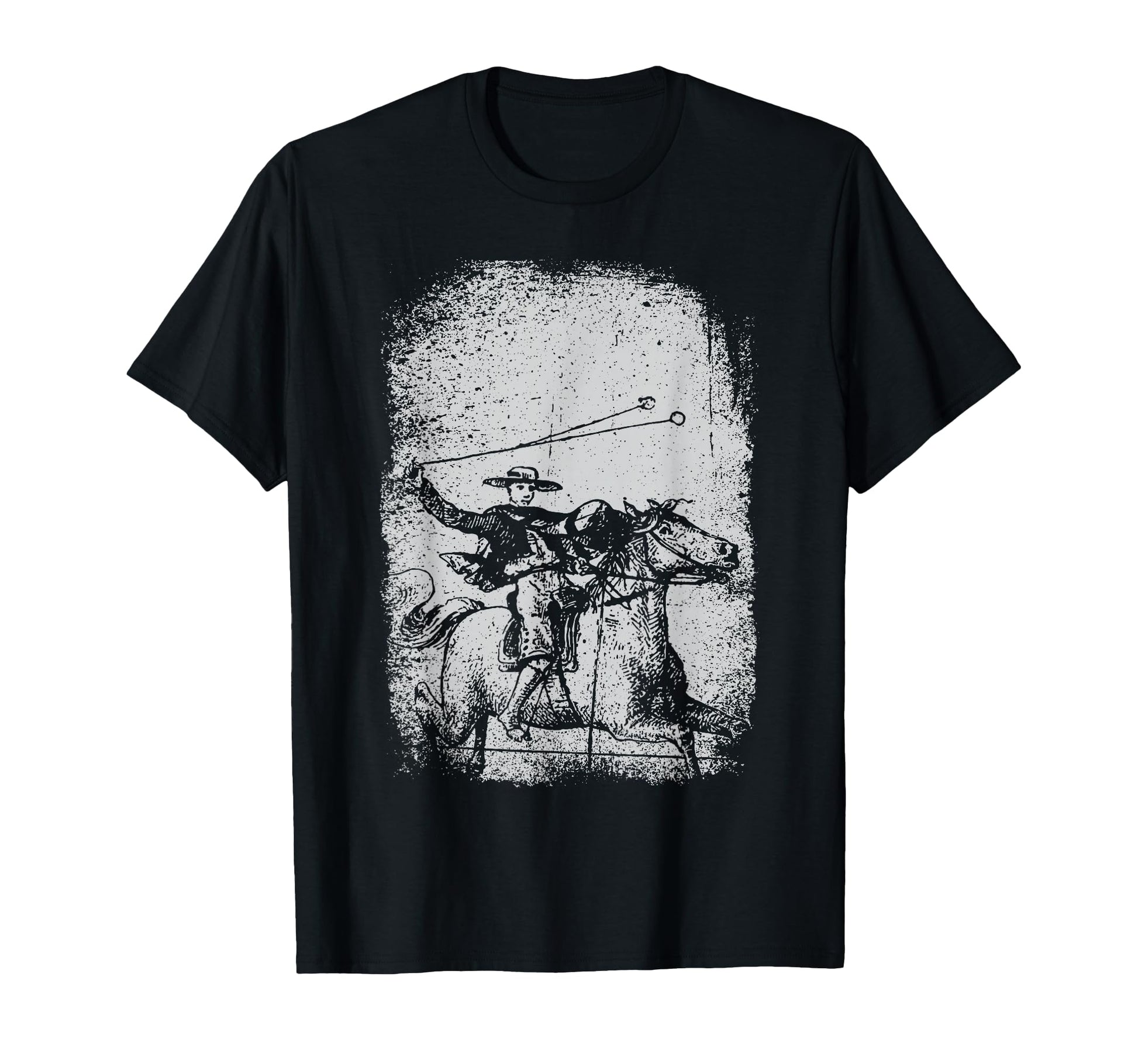 Cowboy Lasso Horse Rider Western Art T-Shirt - Aesthetic Graphic Unisex - T-Shirt, Sweatshirt, Hoodie