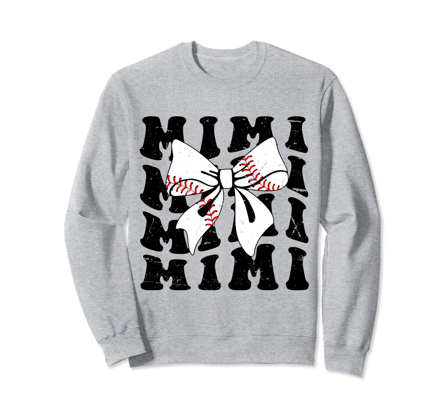 Coquette Groovy Baseball Mimi Bow Sweatshirt - Graphic Print Unisex - T-Shirt, Sweatshirt, Hoodie