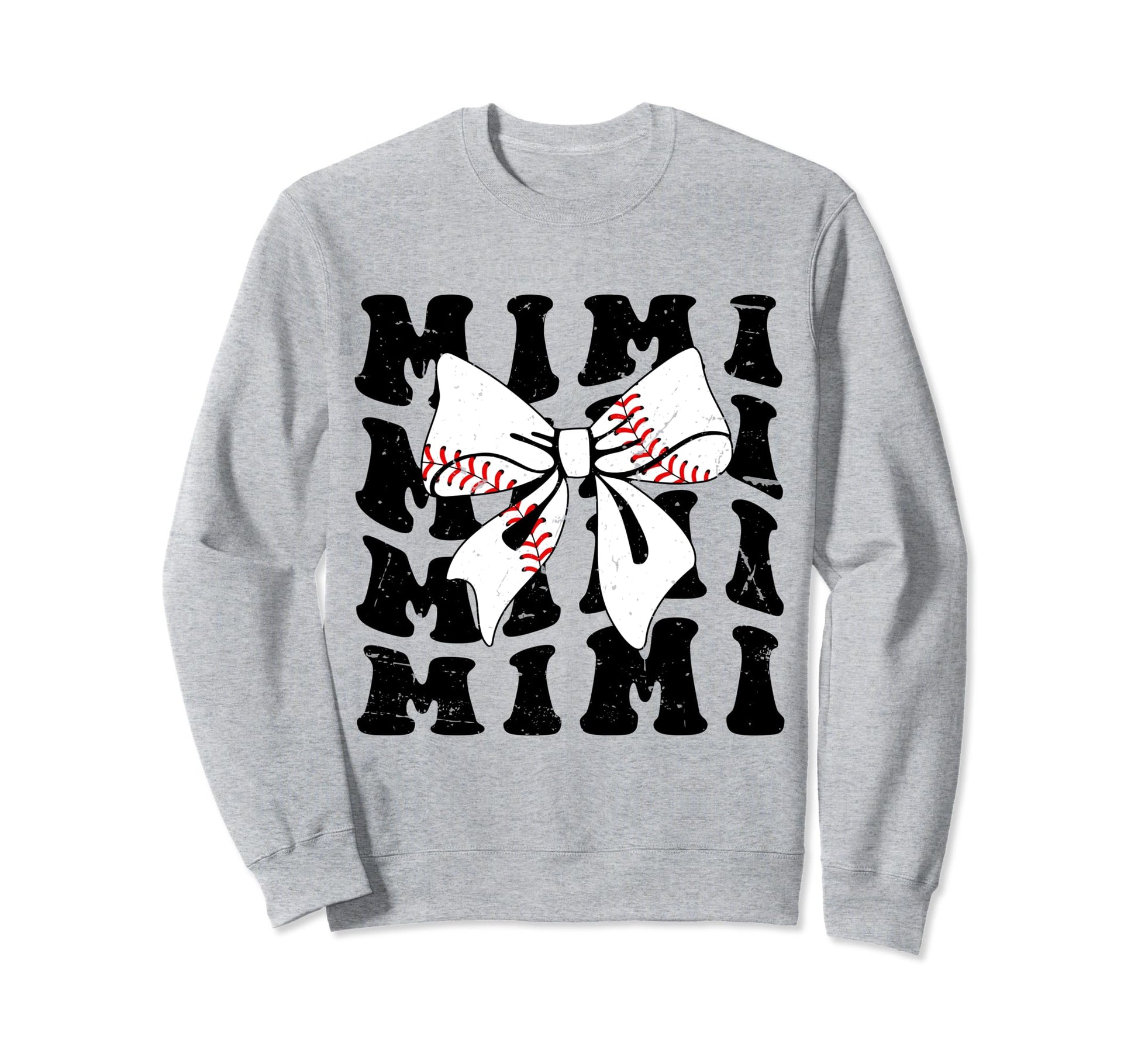 Coquette Groovy Baseball Mimi Bow Sweatshirt - Graphic Print Unisex - T-Shirt, Sweatshirt, Hoodie