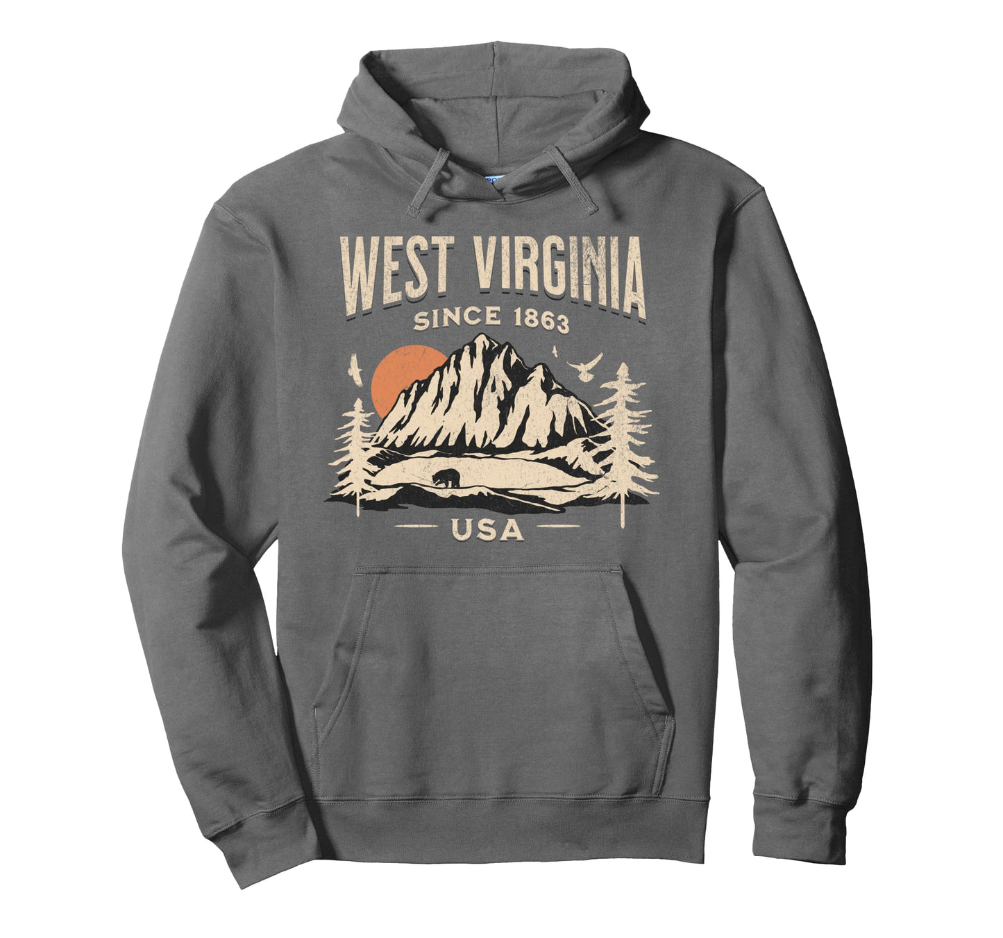 West Virginia Hoodie - Unique Graphic for Adults - T-Shirt, Sweatshirt, Hoodie