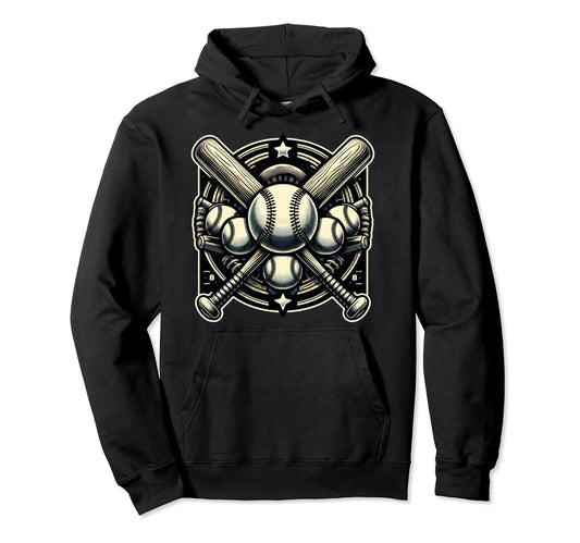 Baseball Hoodie - Fun Novelty Design for Adults - T-Shirt, Sweatshirt, Hoodie
