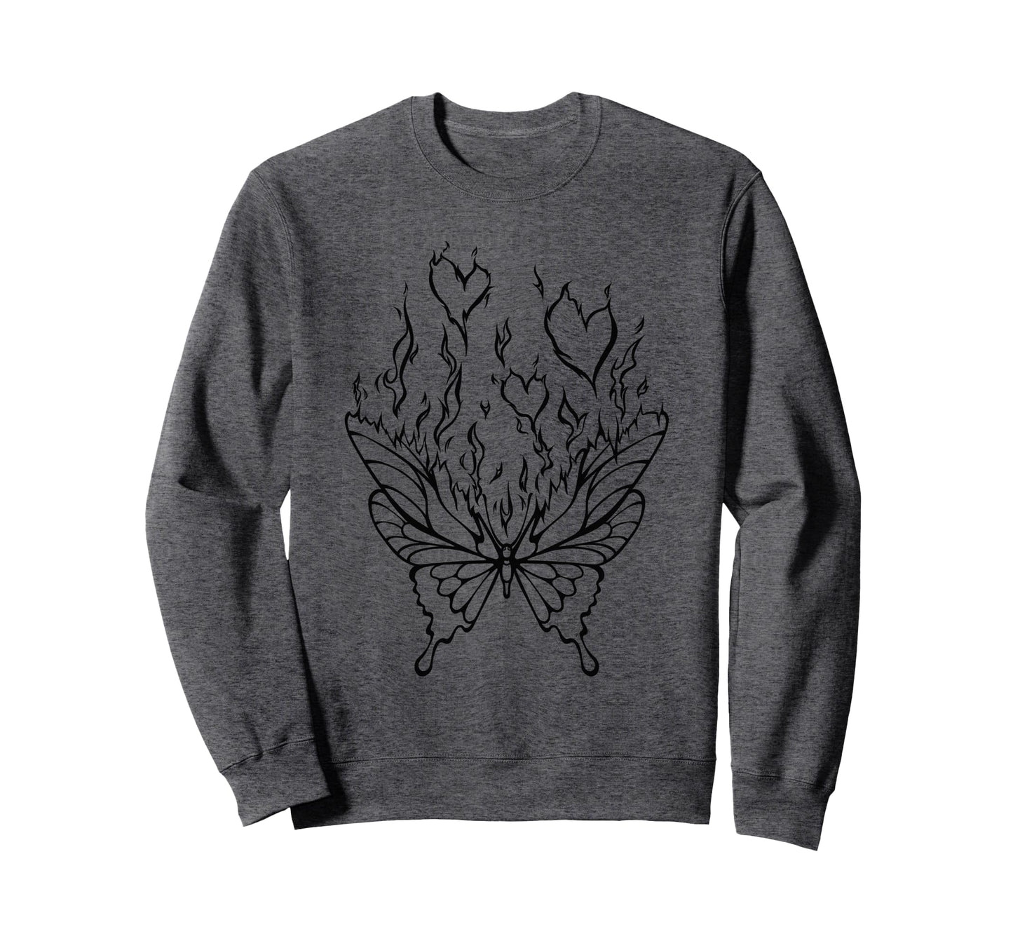 Butterfly Dark Fairy Y2K Grunge Sweatshirt - Novelty Apparel for Adults - T-Shirt, Sweatshirt, Hoodie